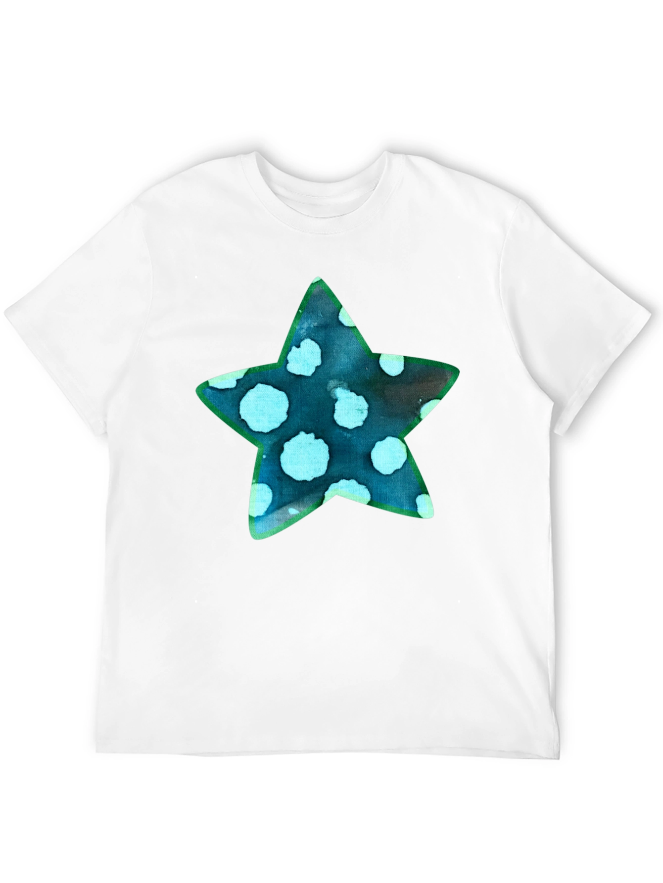 Black Spotted Star Graphic Black T-Shirt view 12