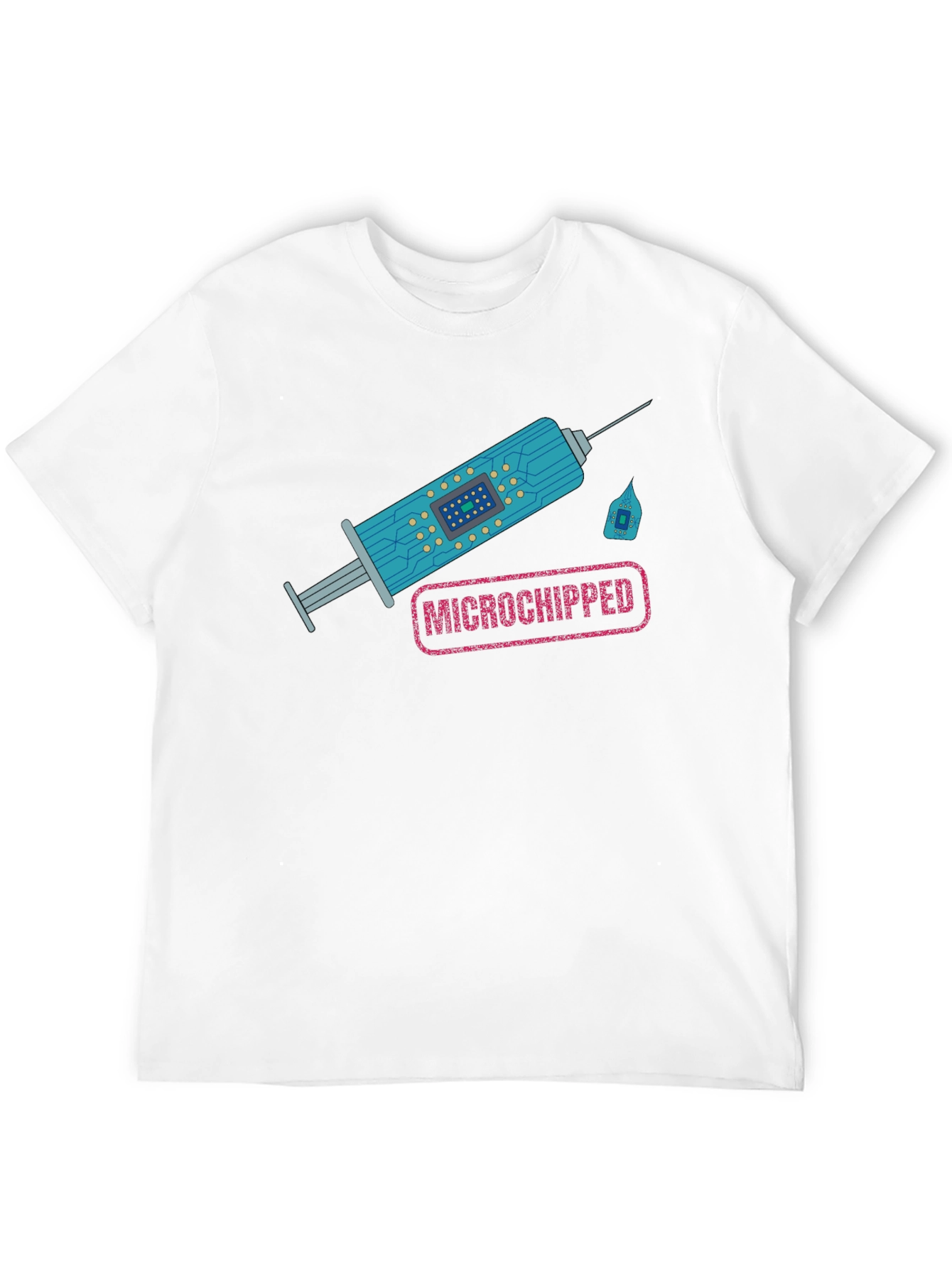 Black Microchipped Syringe Graphic Tee - Black T-Shirt view 12