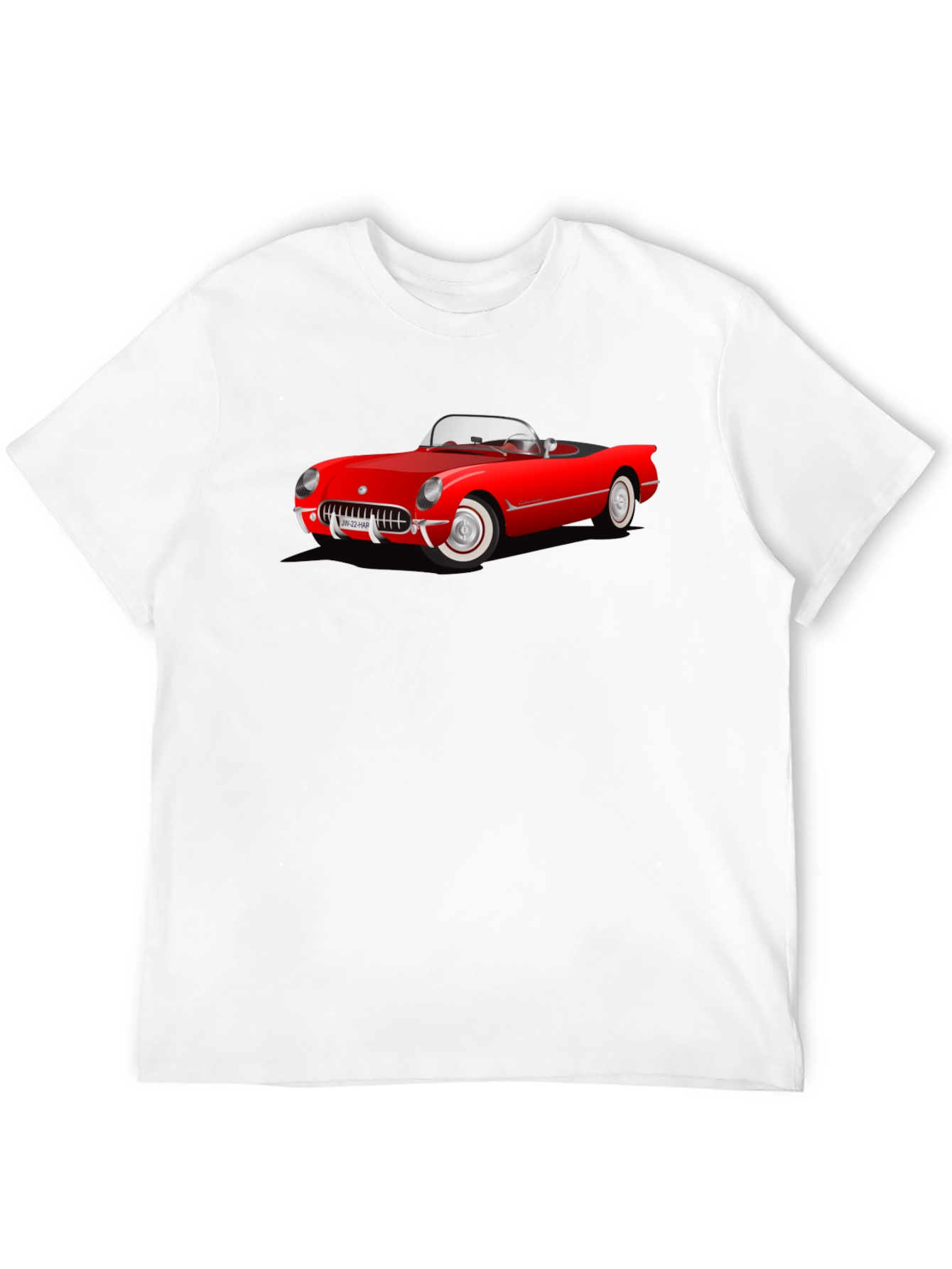 Black Red Classic Car Graphic T-Shirt view 12