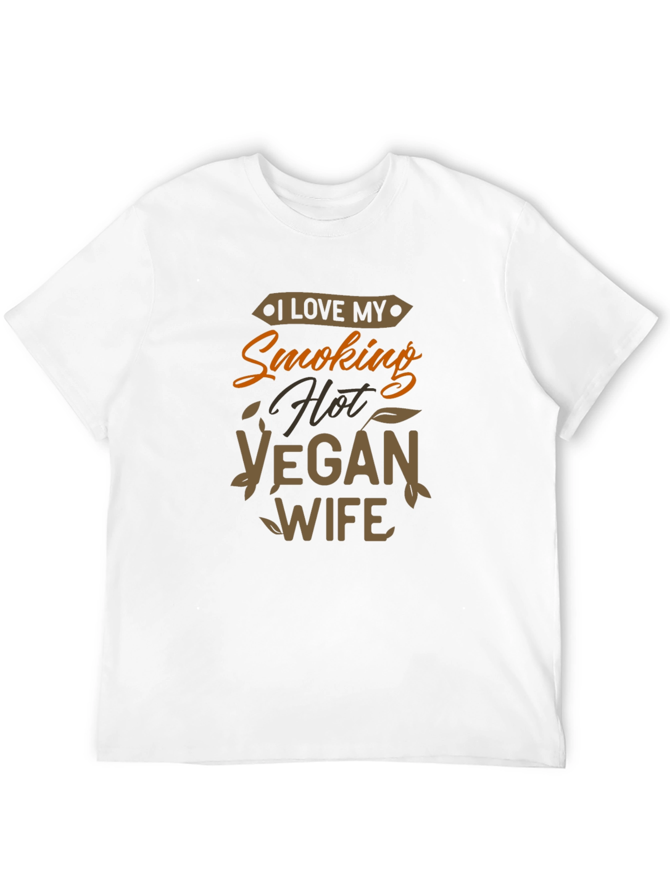 Black I Love My Smoking Hot Vegan Wife Graphic T-Shirt view 12