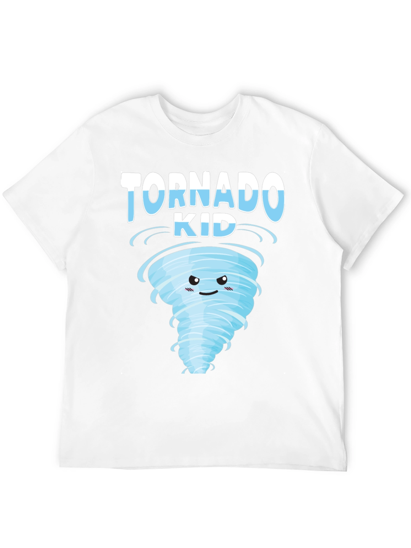 Black Tornado Kid Graphic T-Shirt - Weather Cartoon Tee view 12