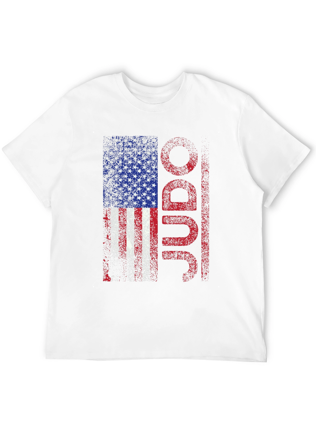 Black American Flag Judo T-Shirt view 12