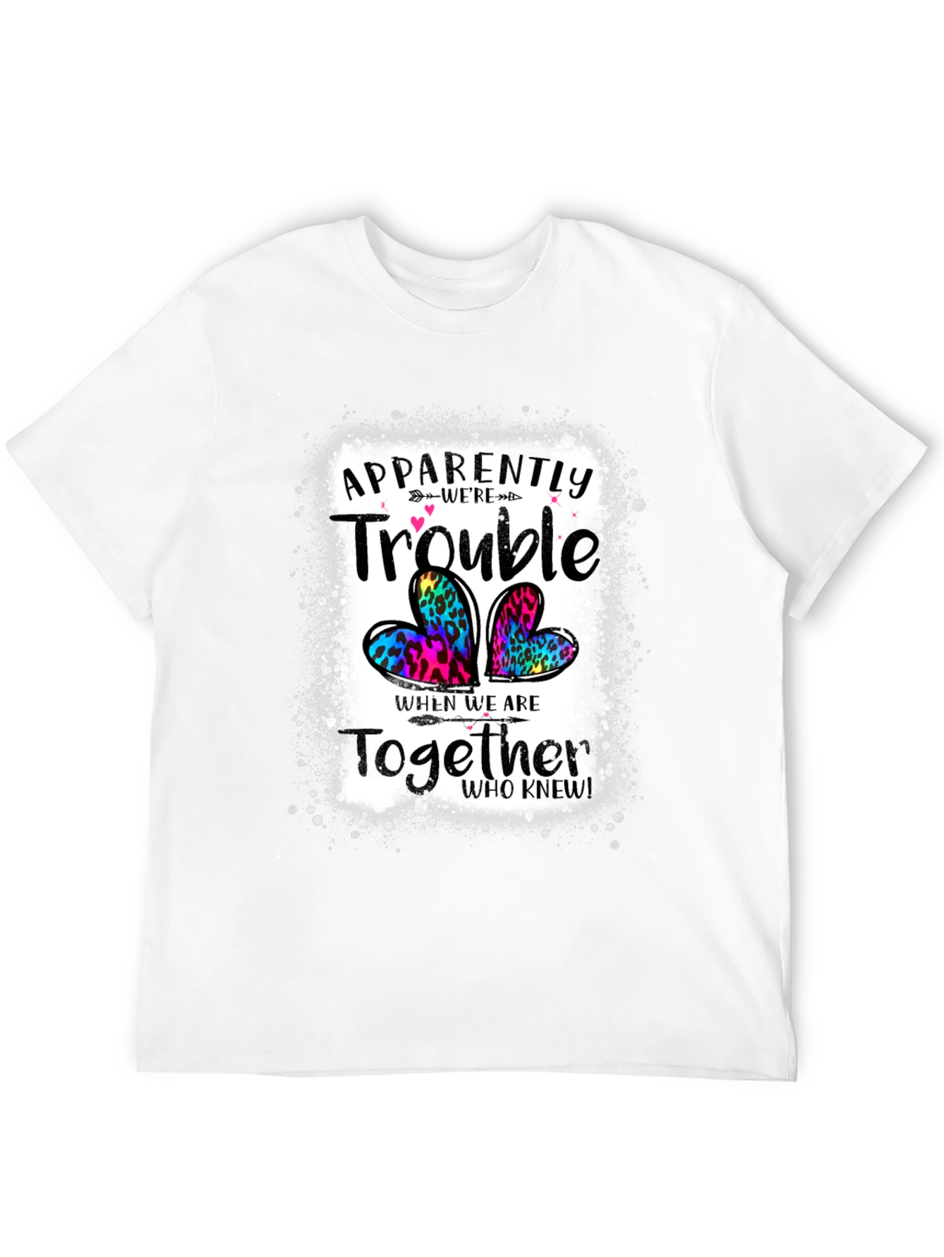 Black Apparently Trouble Together Graphic Tee view 12