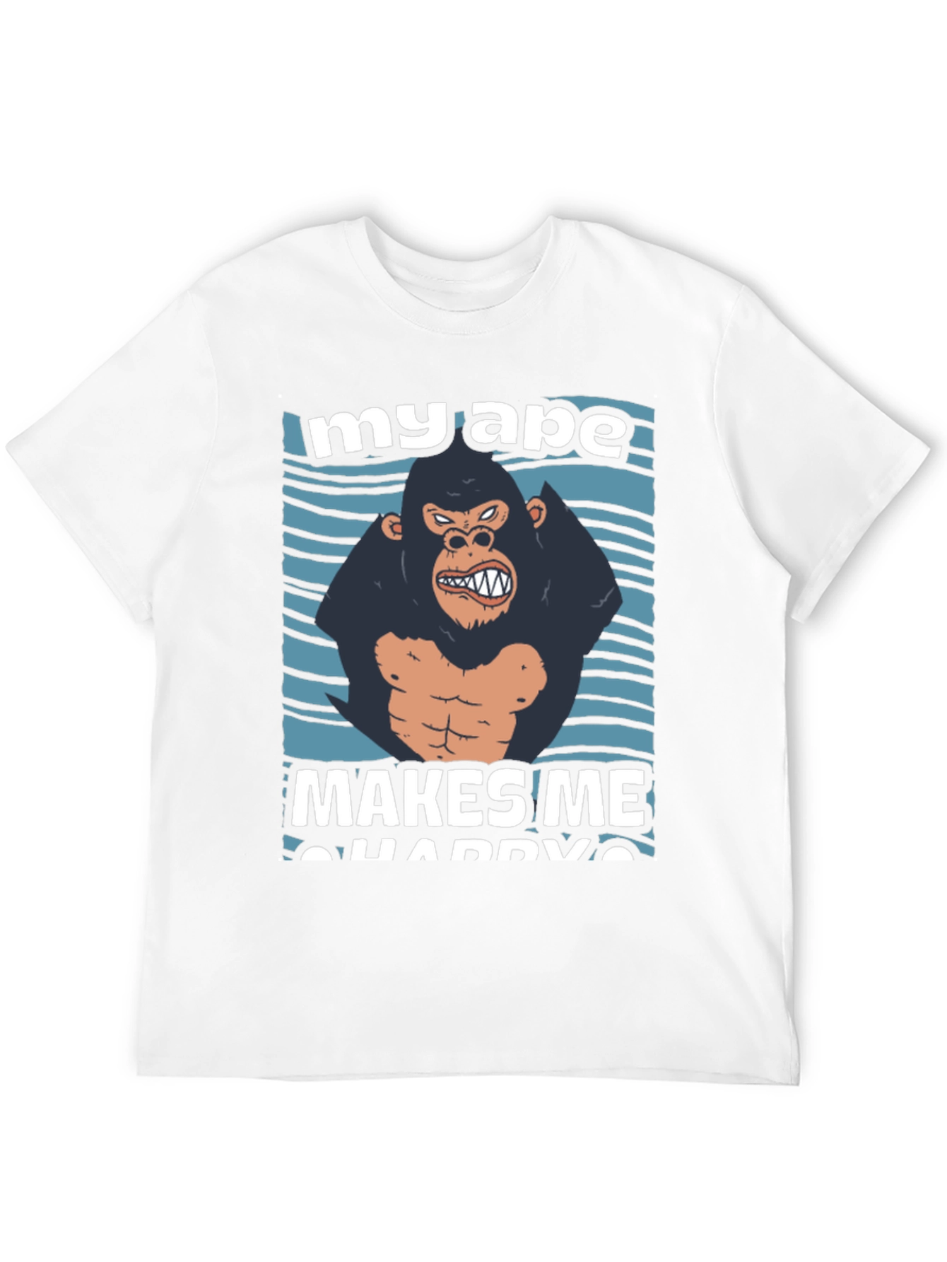 Black My Ape Makes Me Happy Graphic T-Shirt view 12