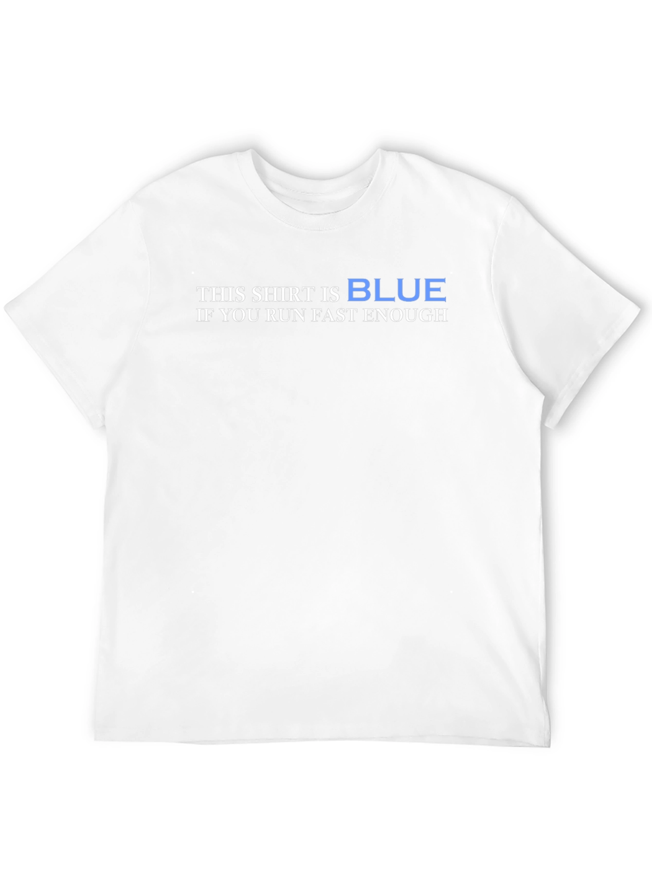Black Humorous Physics T-Shirt: "This Shirt is Blue" view 12