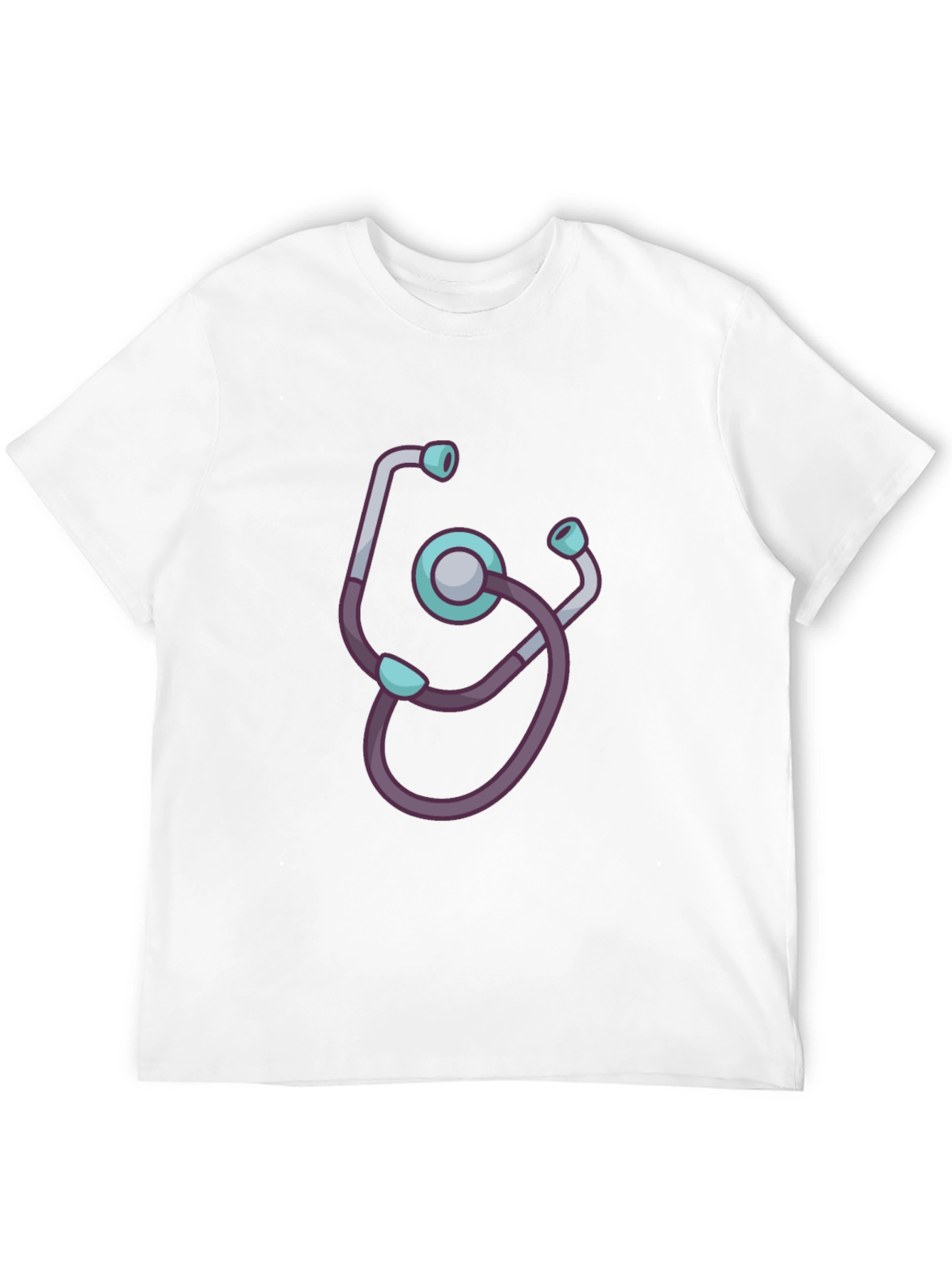 Black Stethoscope Graphic Tee - Medical Theme Shirt view 12