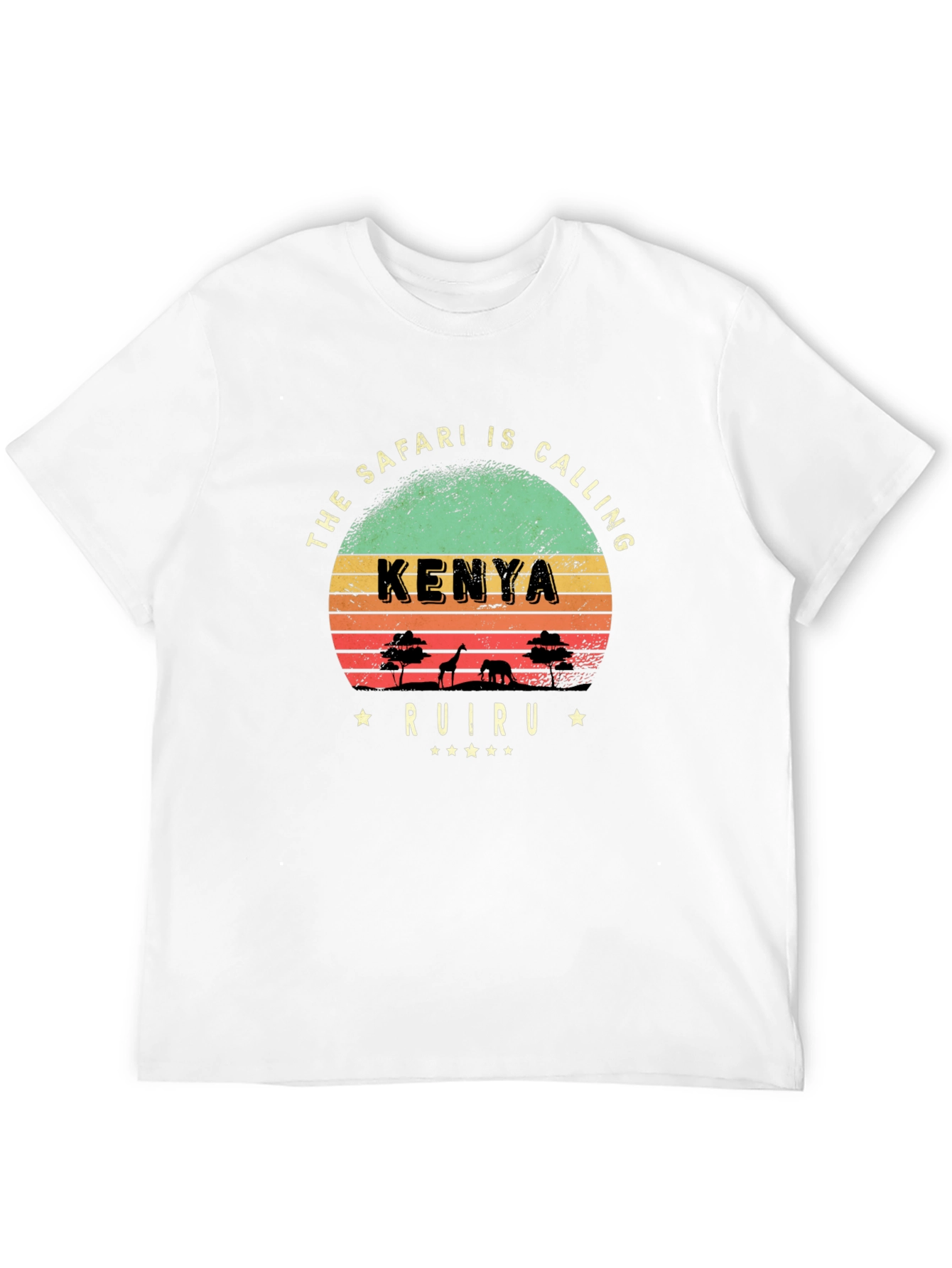 Black Kenya Safari Graphic T-Shirt view 12