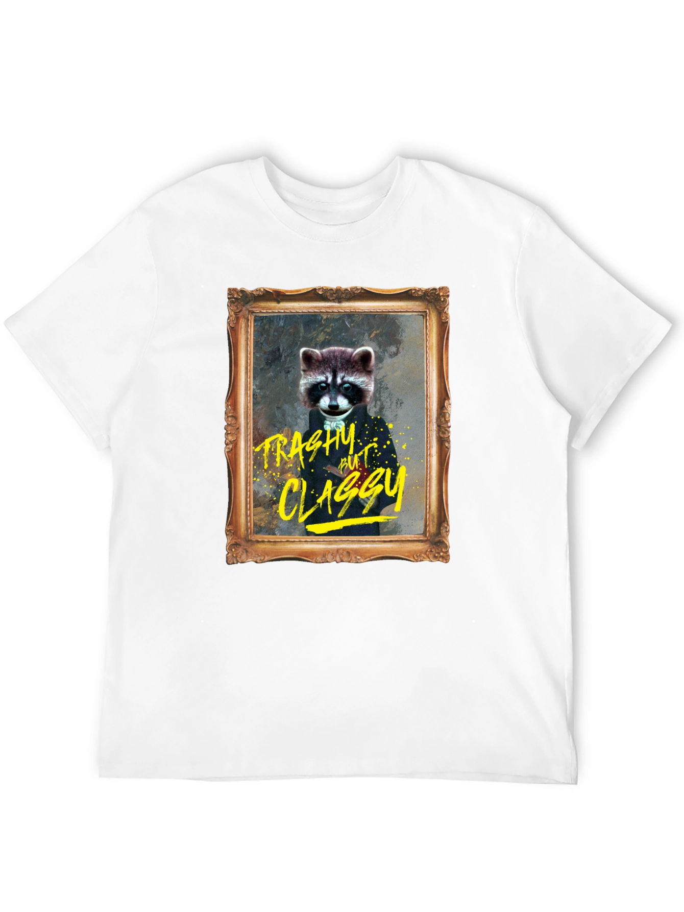 Black Trashy But Classy Raccoon T-Shirt - Funny Novelty Tee view 12