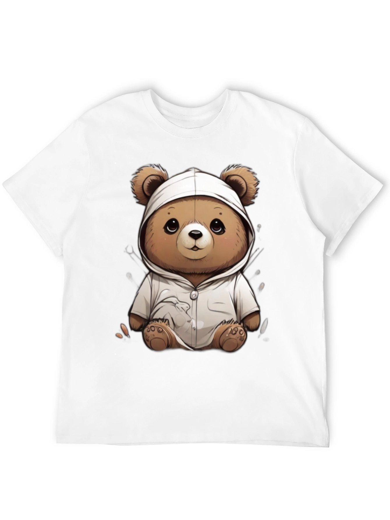 Black Teddy Bear Hoodie T-Shirt - Soft & Stylish view 12