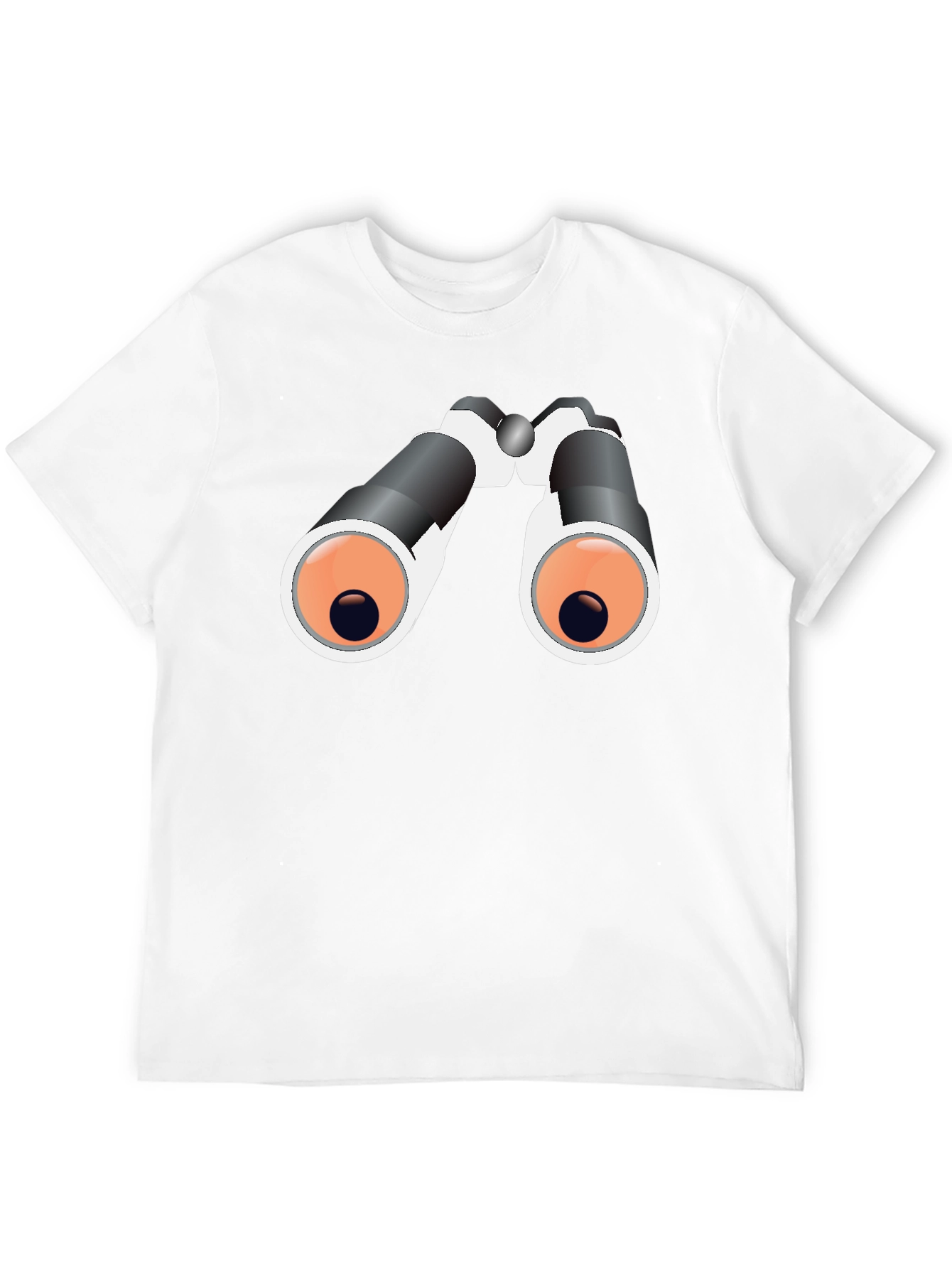 Black Binoculars Graphic Tee - Black Cotton T-Shirt view 12