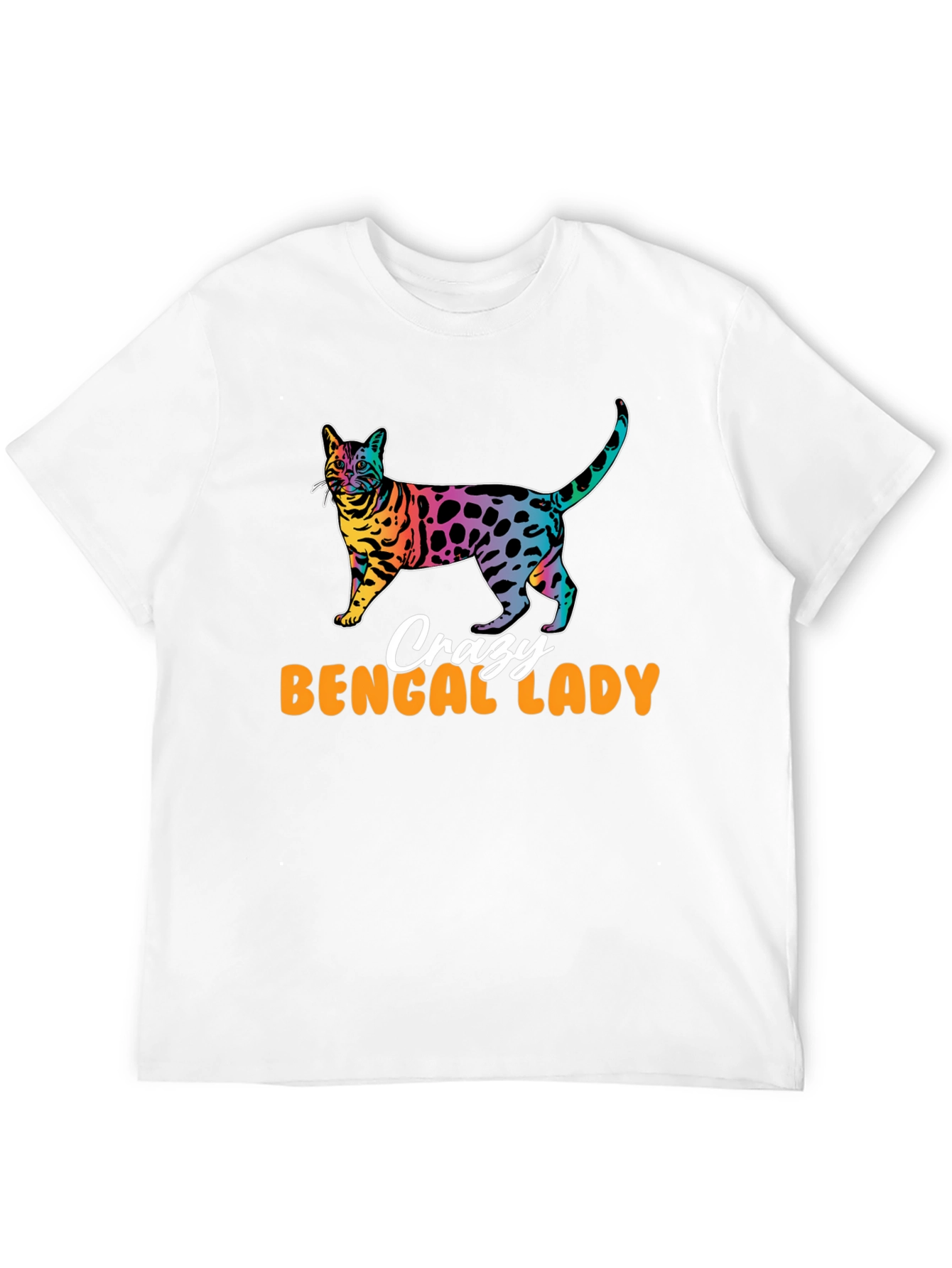 Black Crazy Bengal Lady T-Shirt view 12