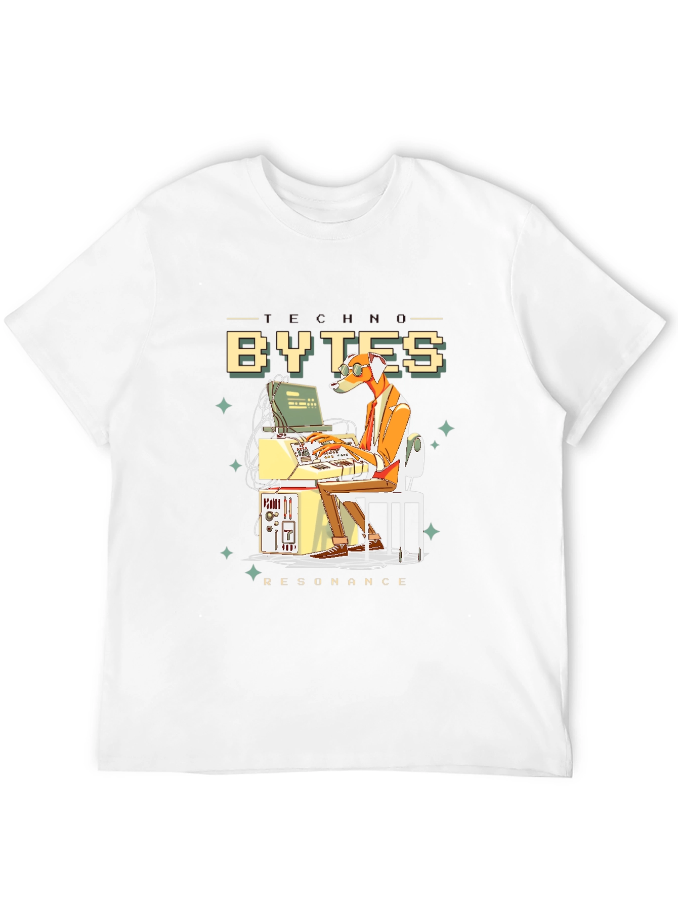 Black Bytes Resonance Graphic T-Shirt - Black Cotton Tee view 12