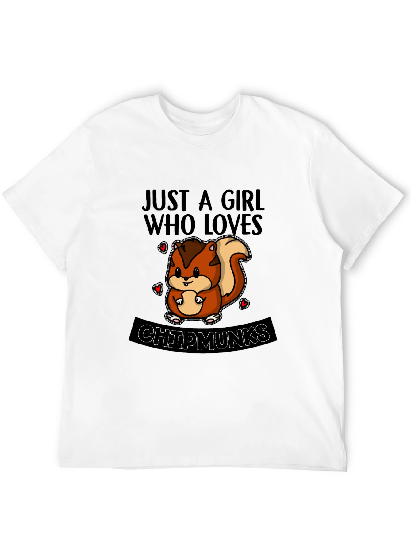 Black Cute Chipmunks Lover T-Shirt view 12