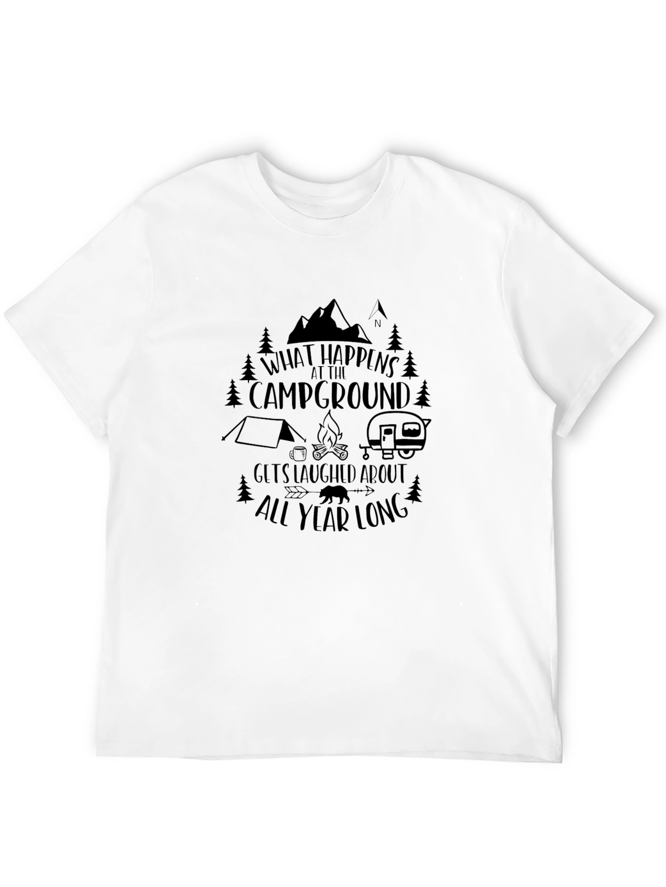 Black Camping Humor Graphic Tee view 12