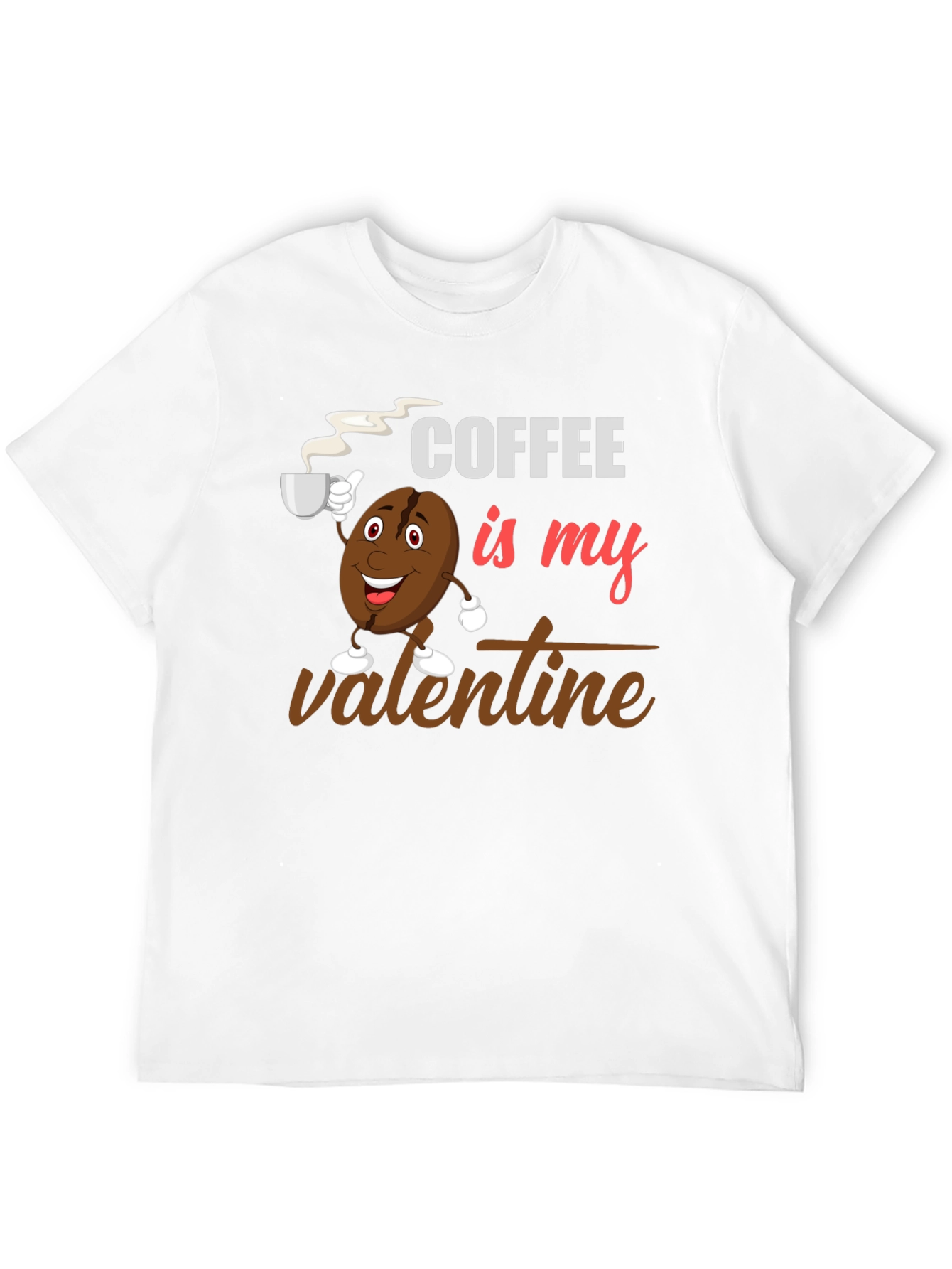 Black Coffee Is My Valentine Black Graphic T-Shirt view 12
