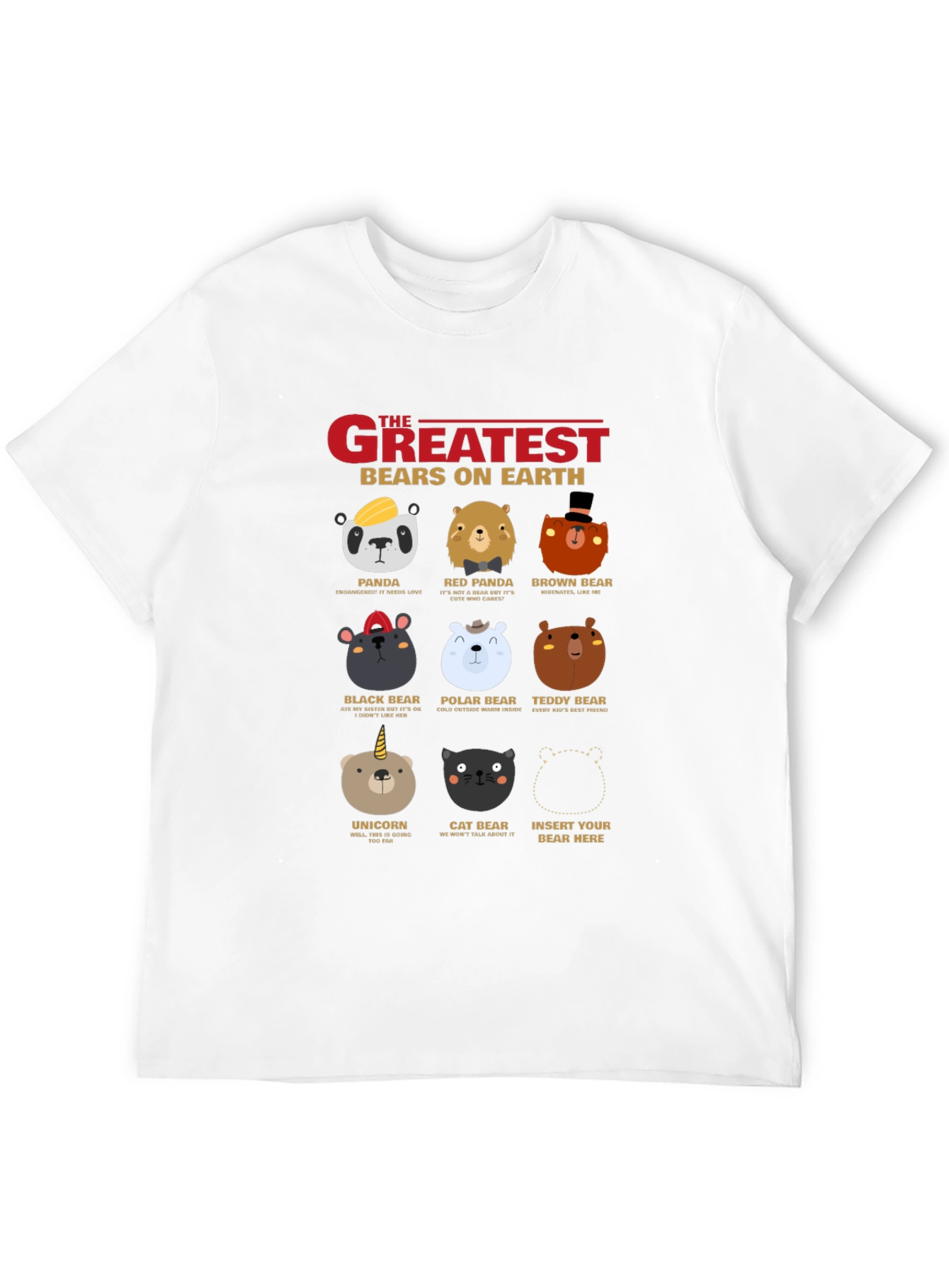 Black Greatest Bears on Earth T-Shirt view 12