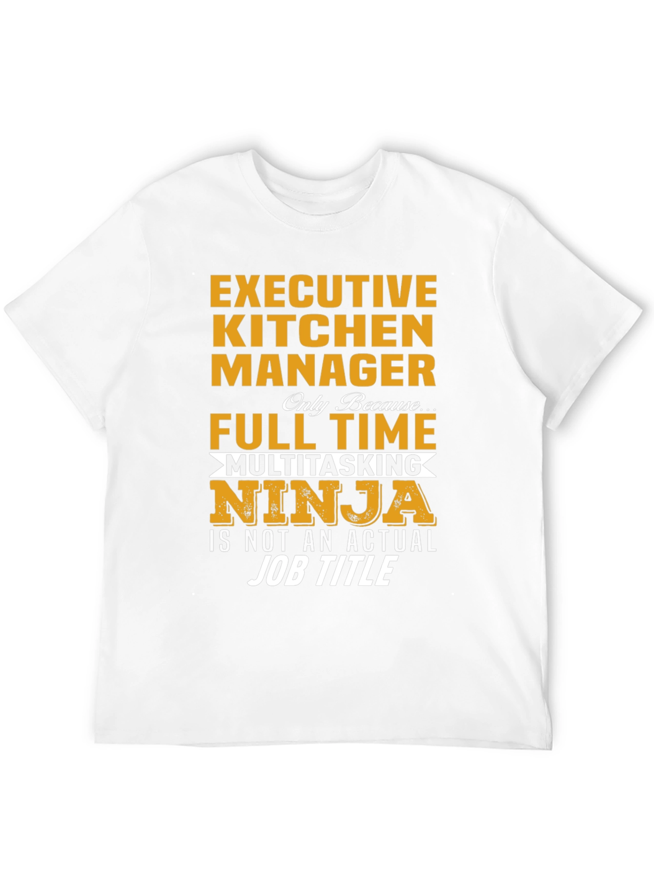 Black Executive Kitchen Manager Ninja T-Shirt view 12