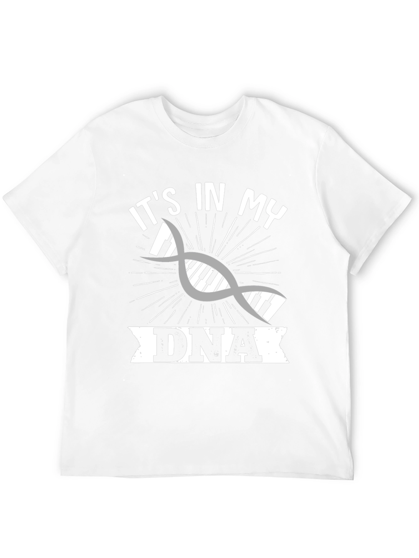 Black It's In My DNA Piano T-Shirt view 12