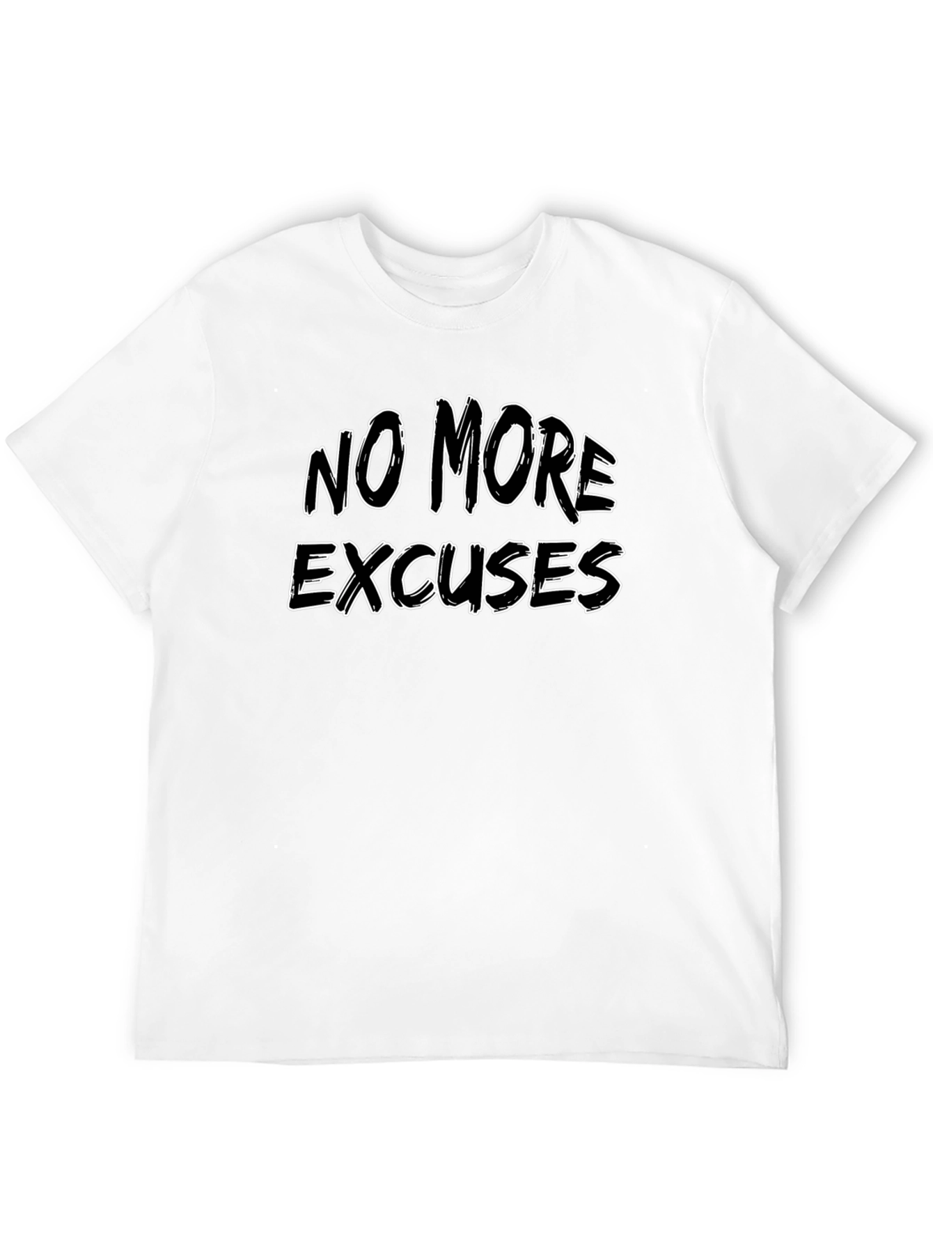 Black No More Excuses Graphic T-Shirt - Motivational Workout Tee view 12