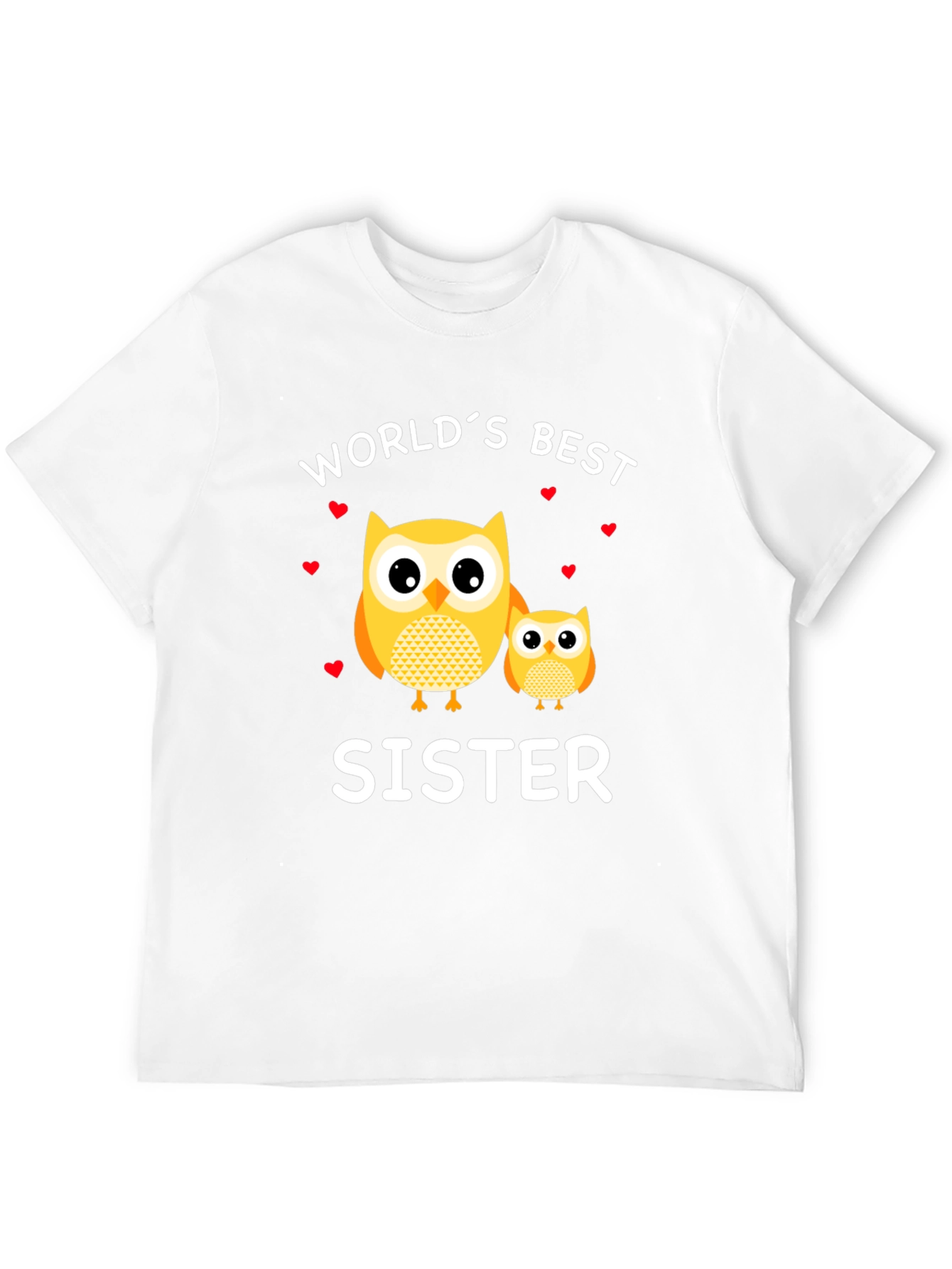 Black World's Best Sister Owl T-Shirt - Cute Sister Gift view 12