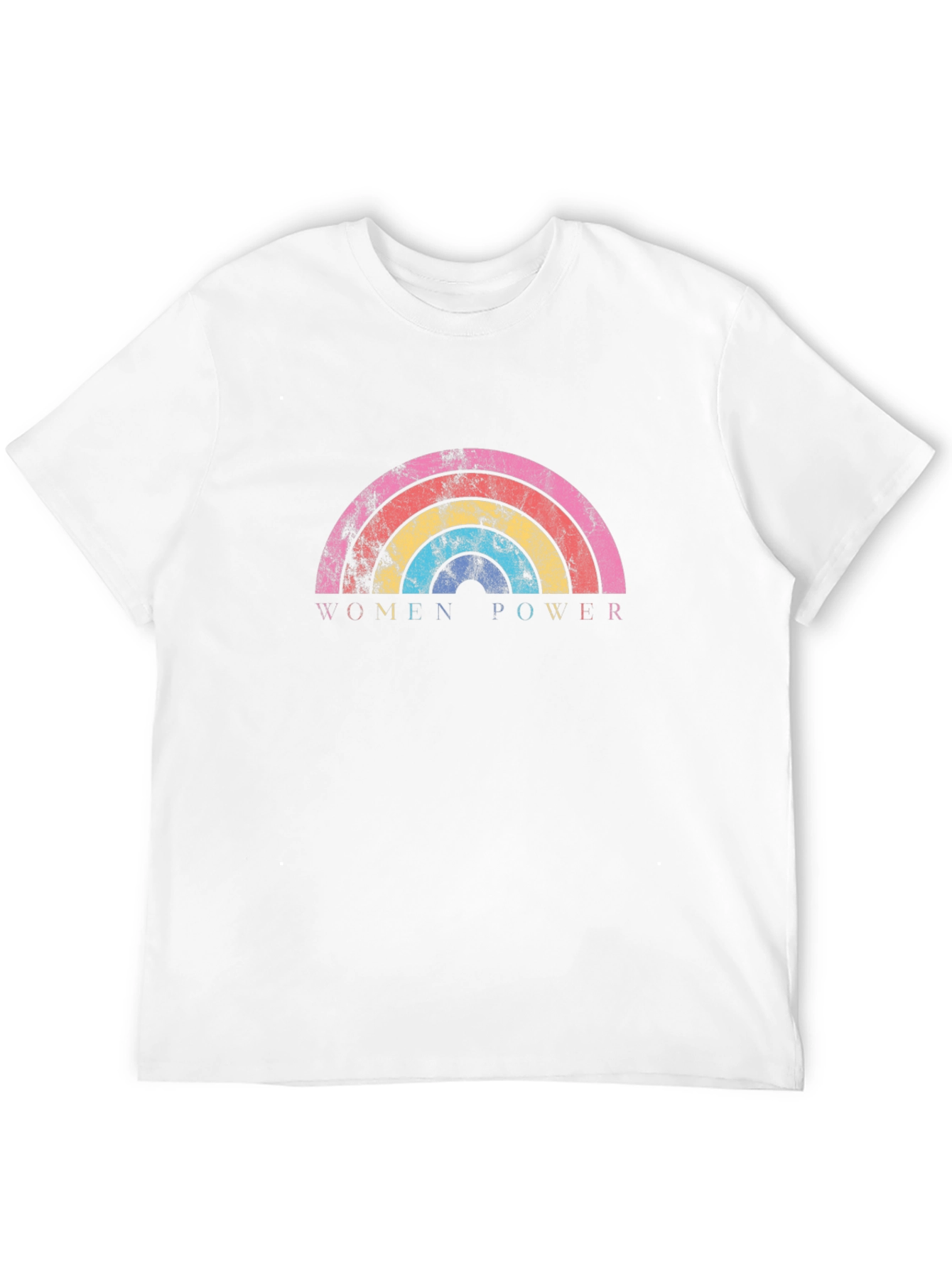 Black Women Power Rainbow Graphic Tee - Black Unisex T-Shirt view 12