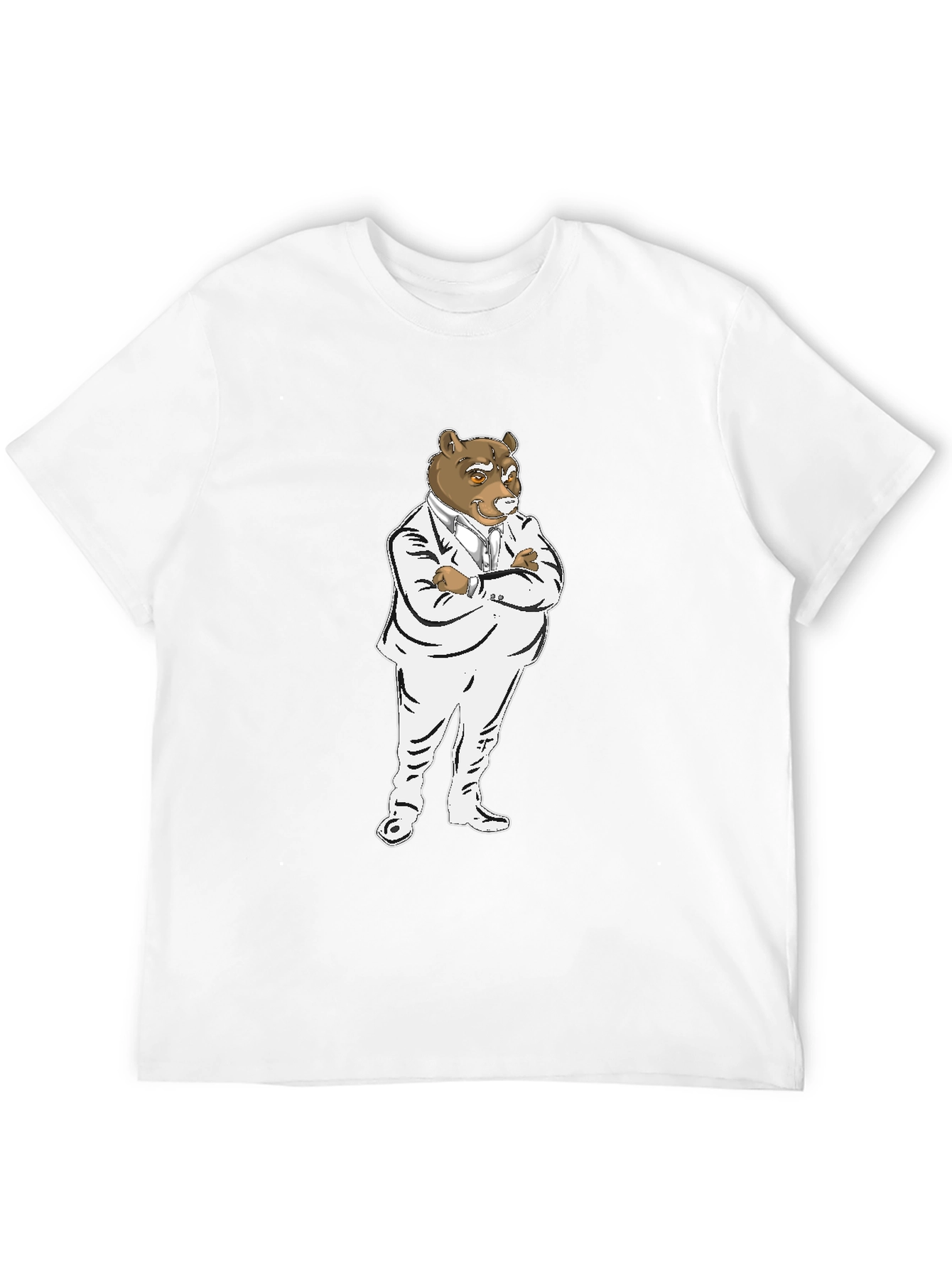 Black Bear Boss T-Shirt - Black Crew Neck Graphic Tee view 12