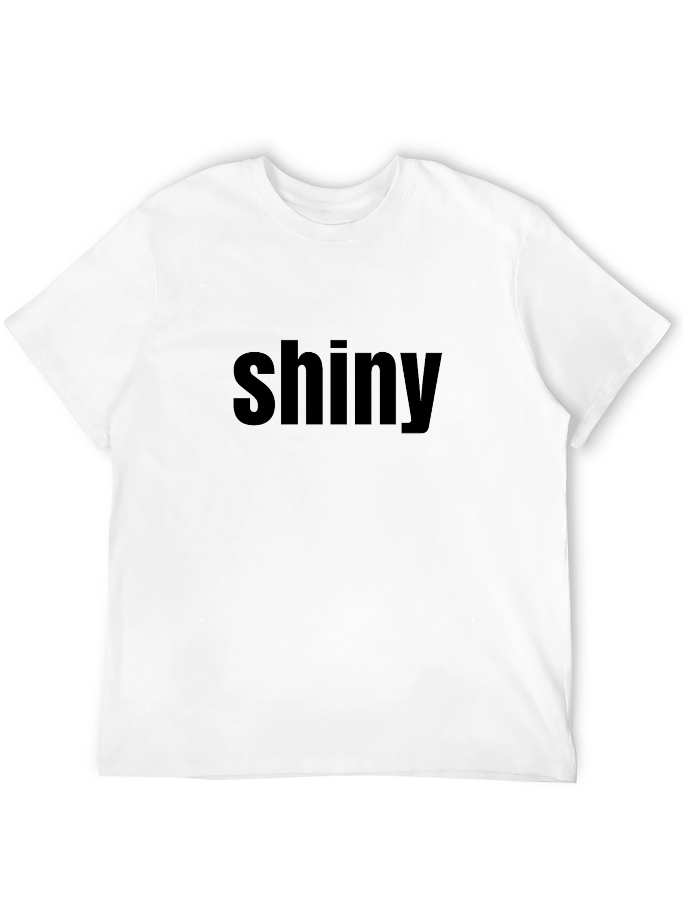 Black Shiny Text Black Tee - Casual Fashion view 12