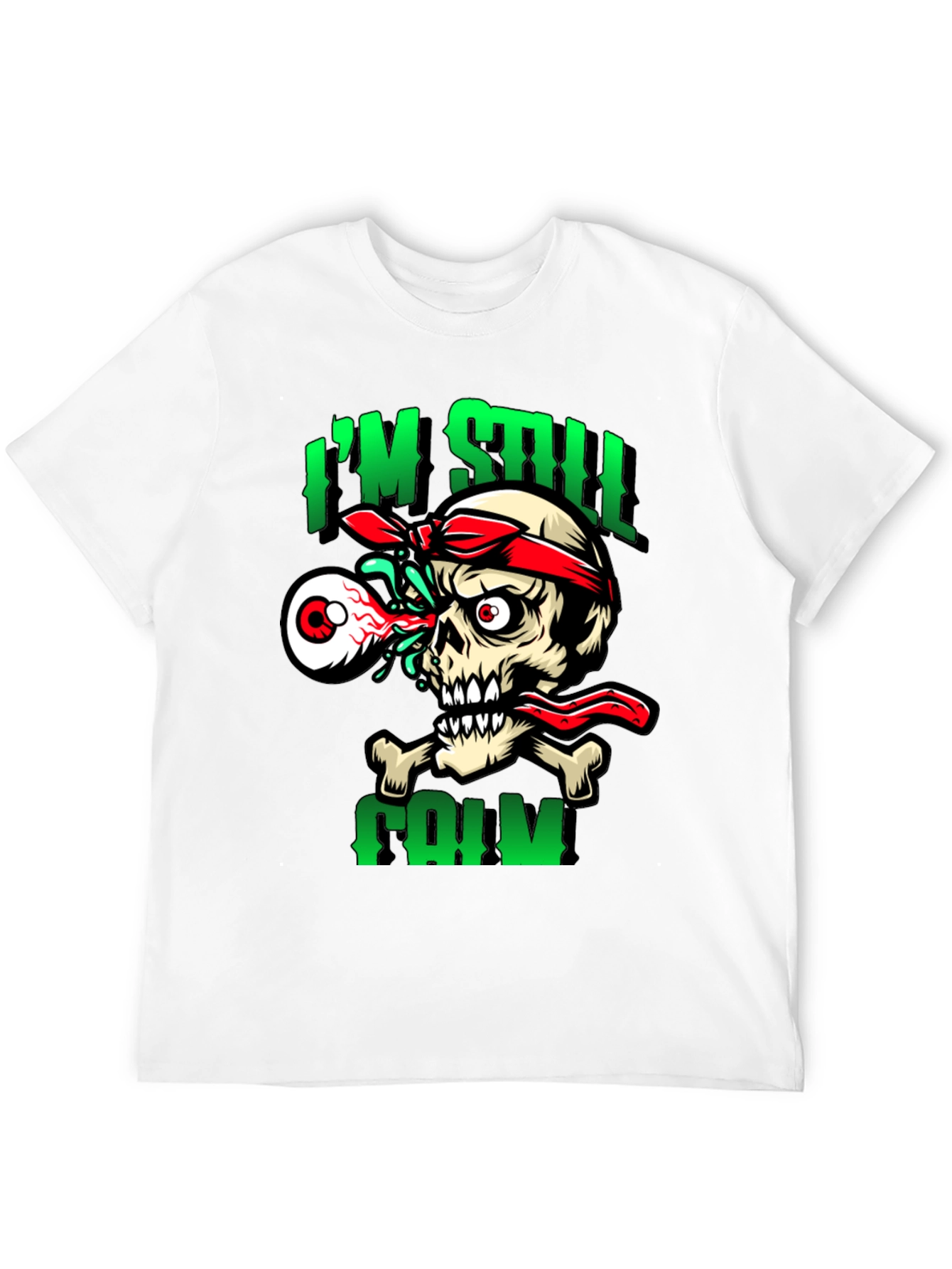 Black I'm Still Calm Skeleton Graphic T-Shirt view 12