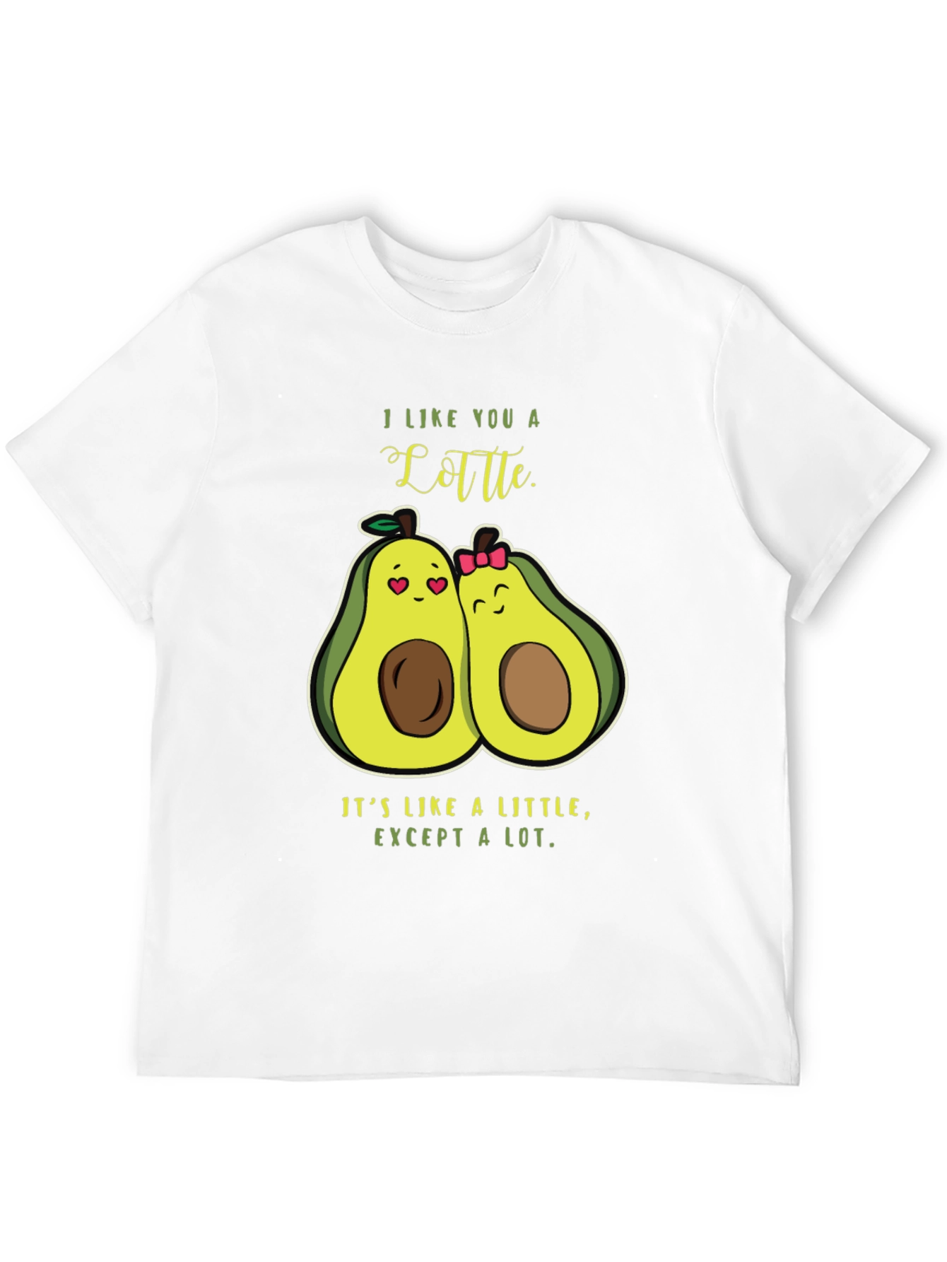 Black Avocado Love T-Shirt - "I Like You a Latte" Pun Shirt view 12