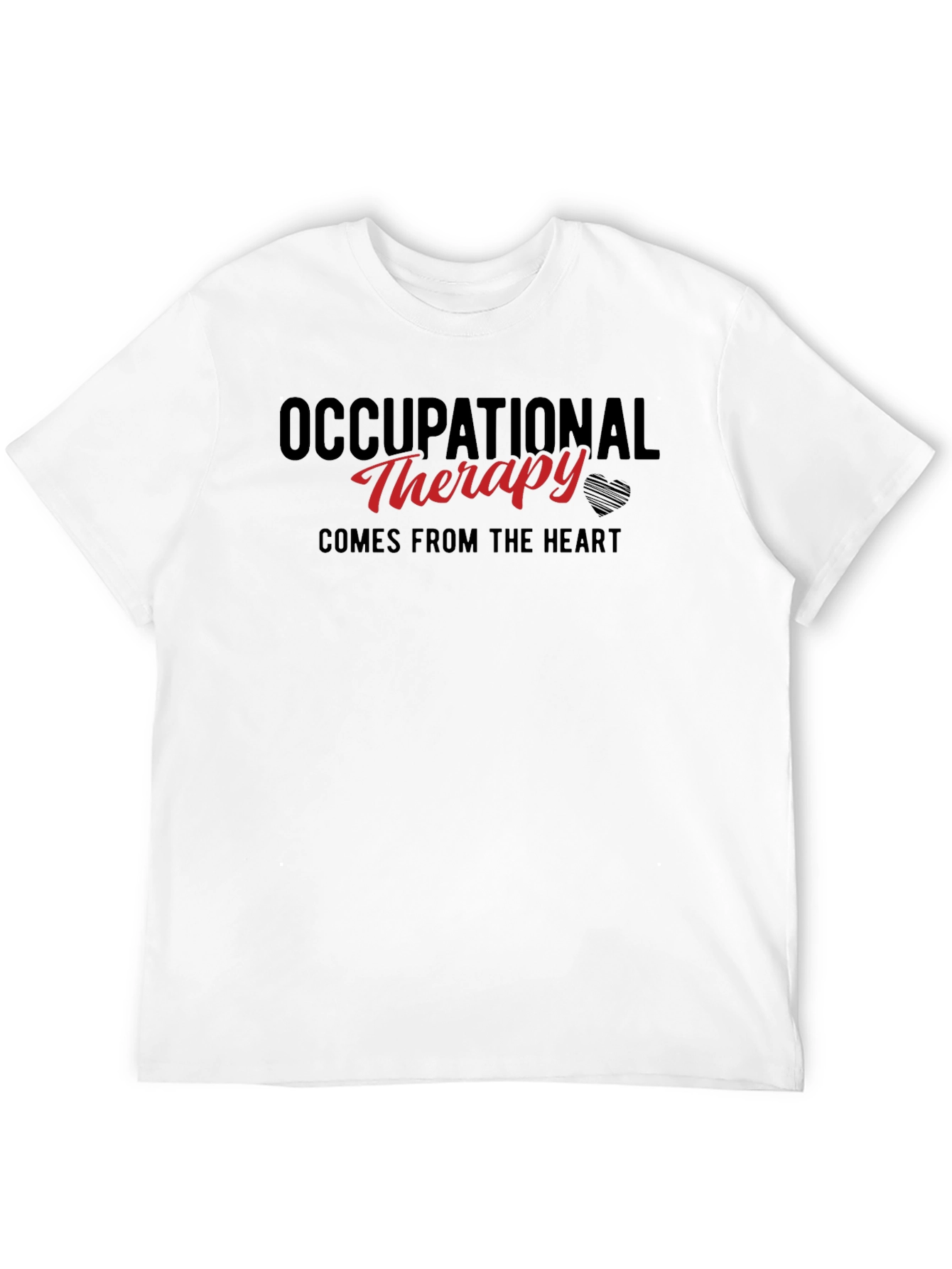 Black Occupational Therapy T-Shirt: Comes From The Heart  view 12