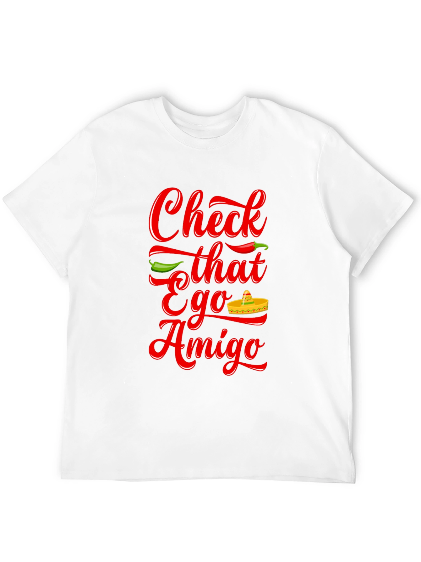 Black Check That Ego Amigo Novelty T-Shirt view 12