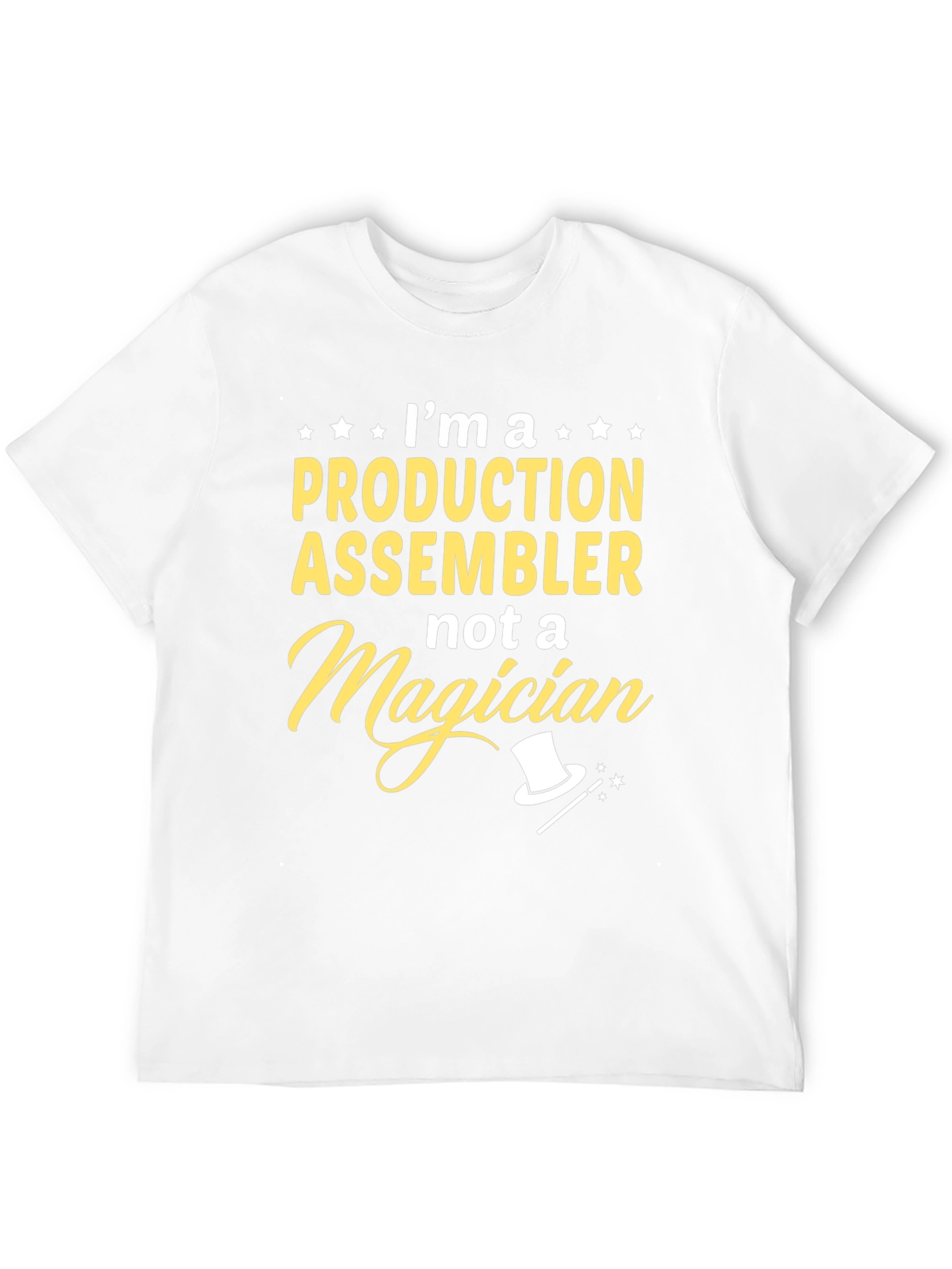 Black Production Assembler T-Shirt - Not a Magician Funny Tee view 12