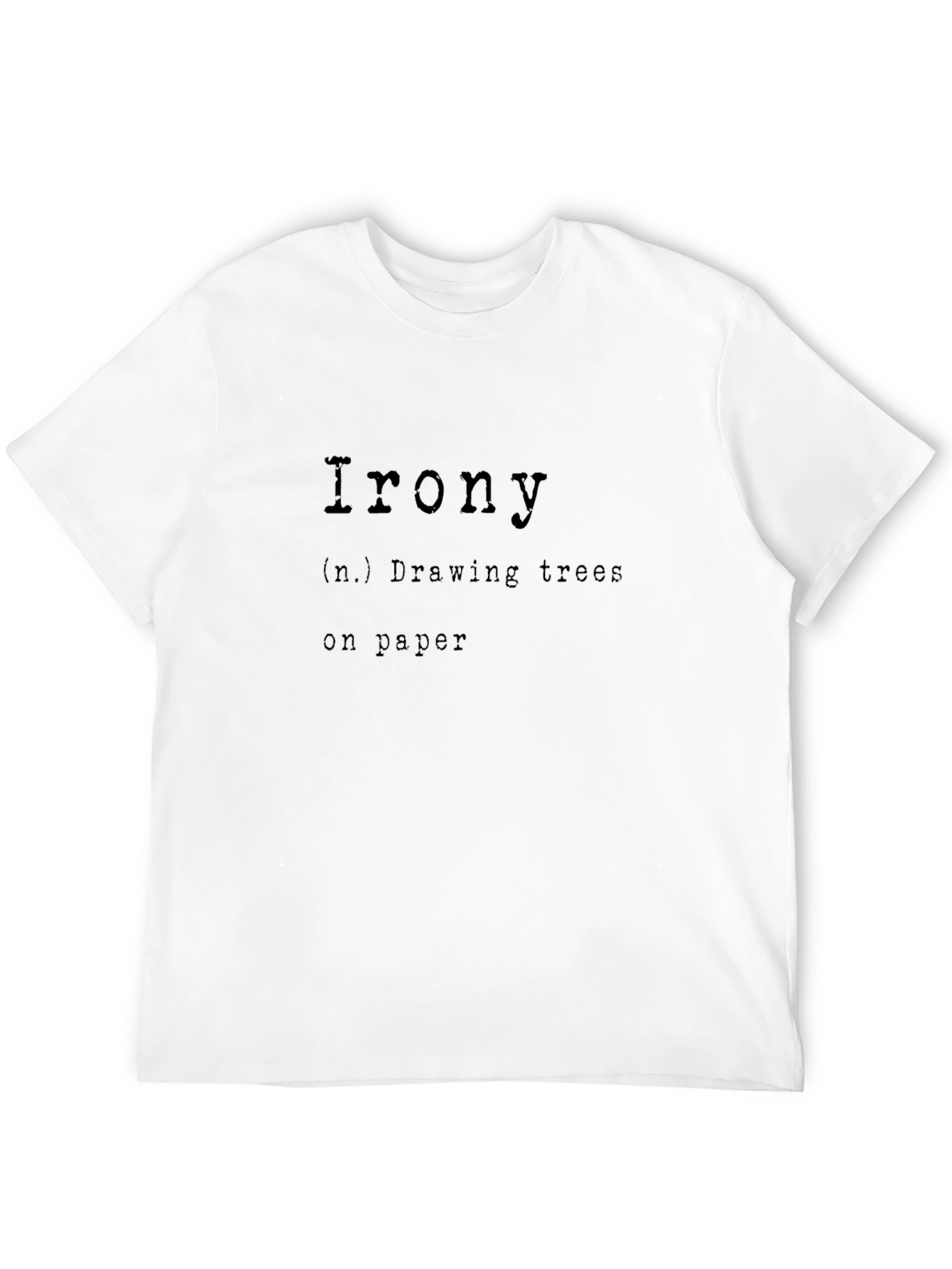 Black Irony Drawing Trees T-Shirt view 12