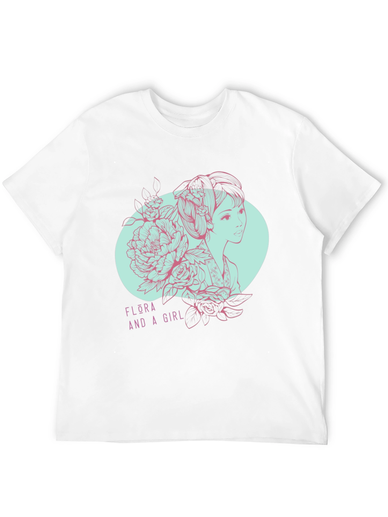 Black Flora and a Girl Tee - Unique Graphic Design view 12