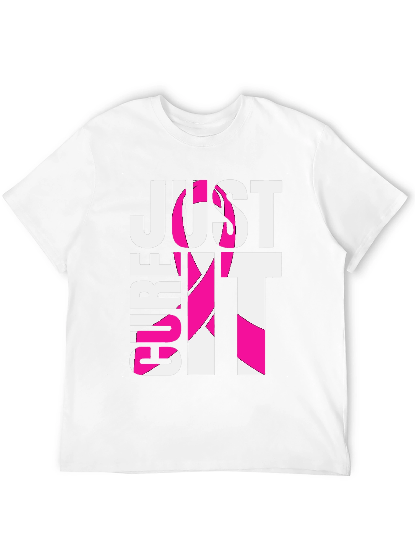 Black Just Cure It T-Shirt - Breast Cancer Awareness Tee view 12