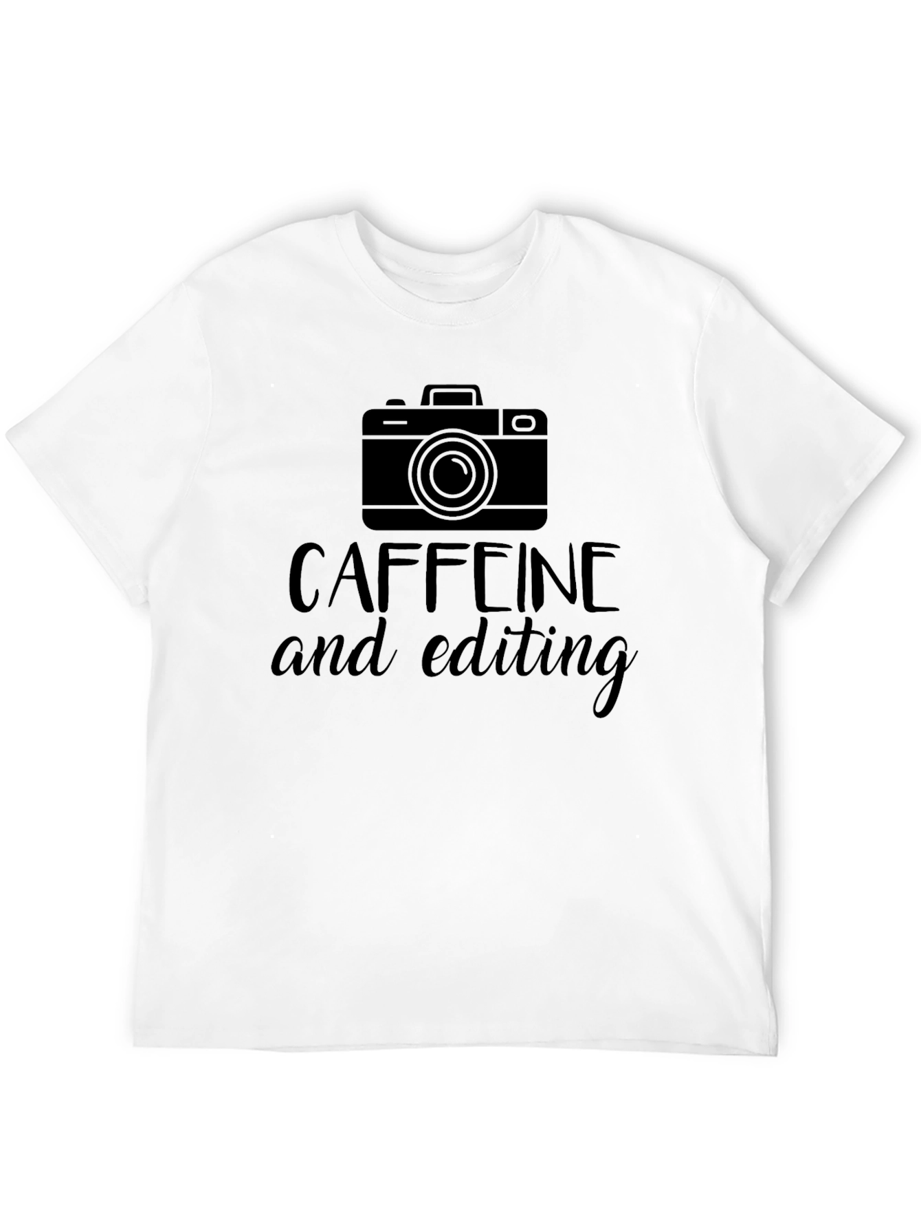 Caffeine and Editing Graphic Tee - Black - 12