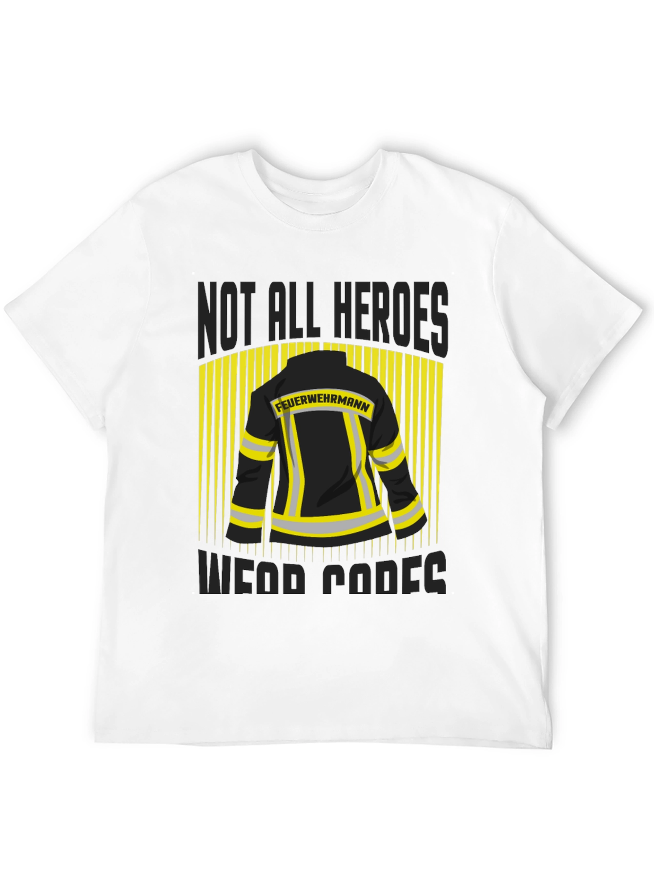 Black Firefighter Hero T-Shirt - Not All Heroes Wear Capes! view 12
