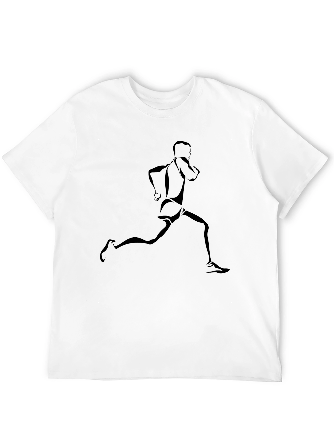 Black Men's Black Runner Graphic Tee view 12