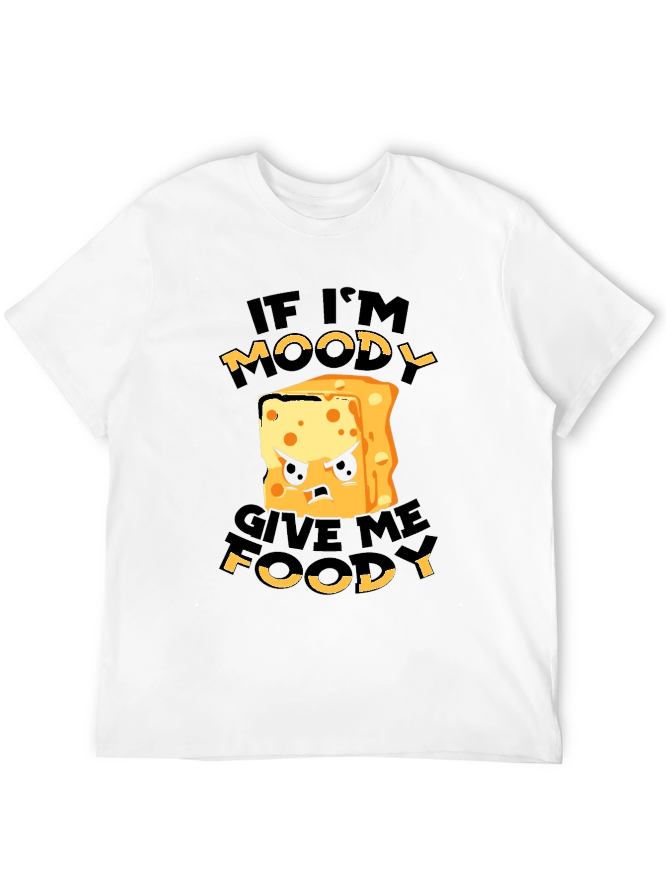 Black Moody Foodie Black T-Shirt - Funny Graphic Tee view 12