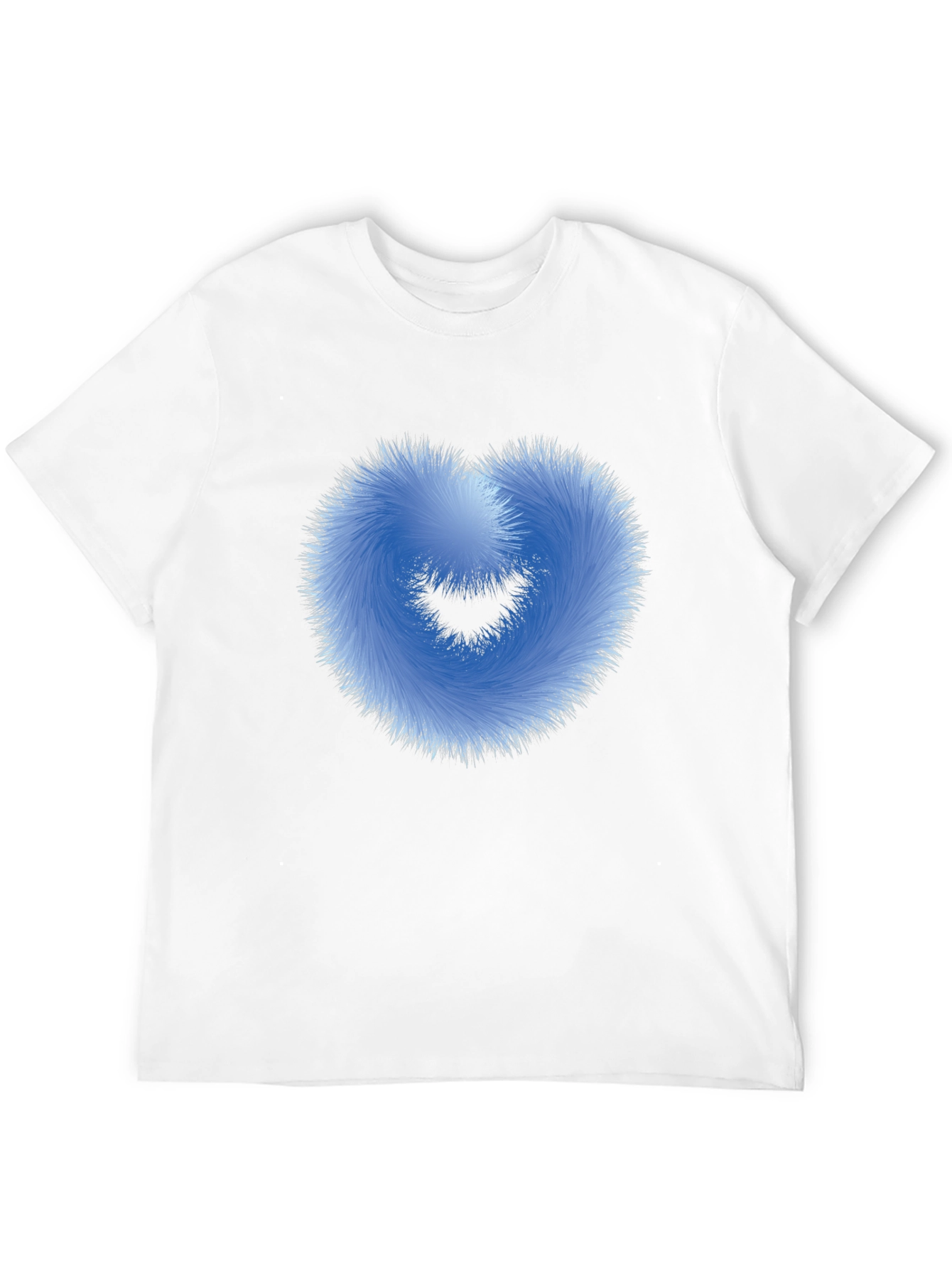 Black Fuzzy Heart Graphic Black T-Shirt view 12