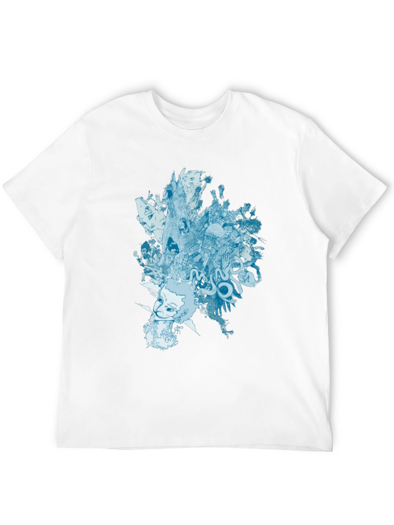 Black Abstract Graphic Print Black T-Shirt view 12