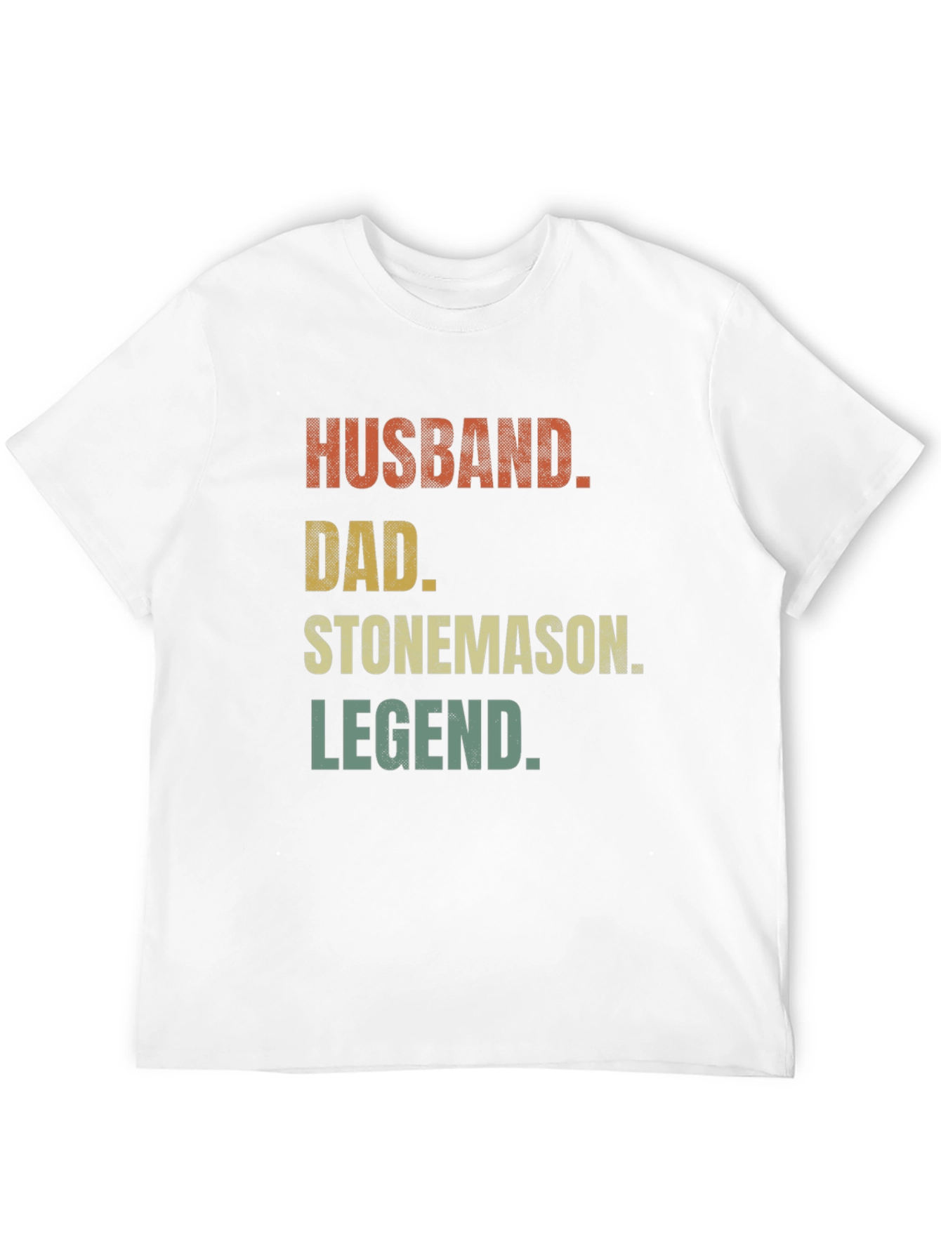 Black Husband Dad Stonemason Legend Black T-Shirt view 12