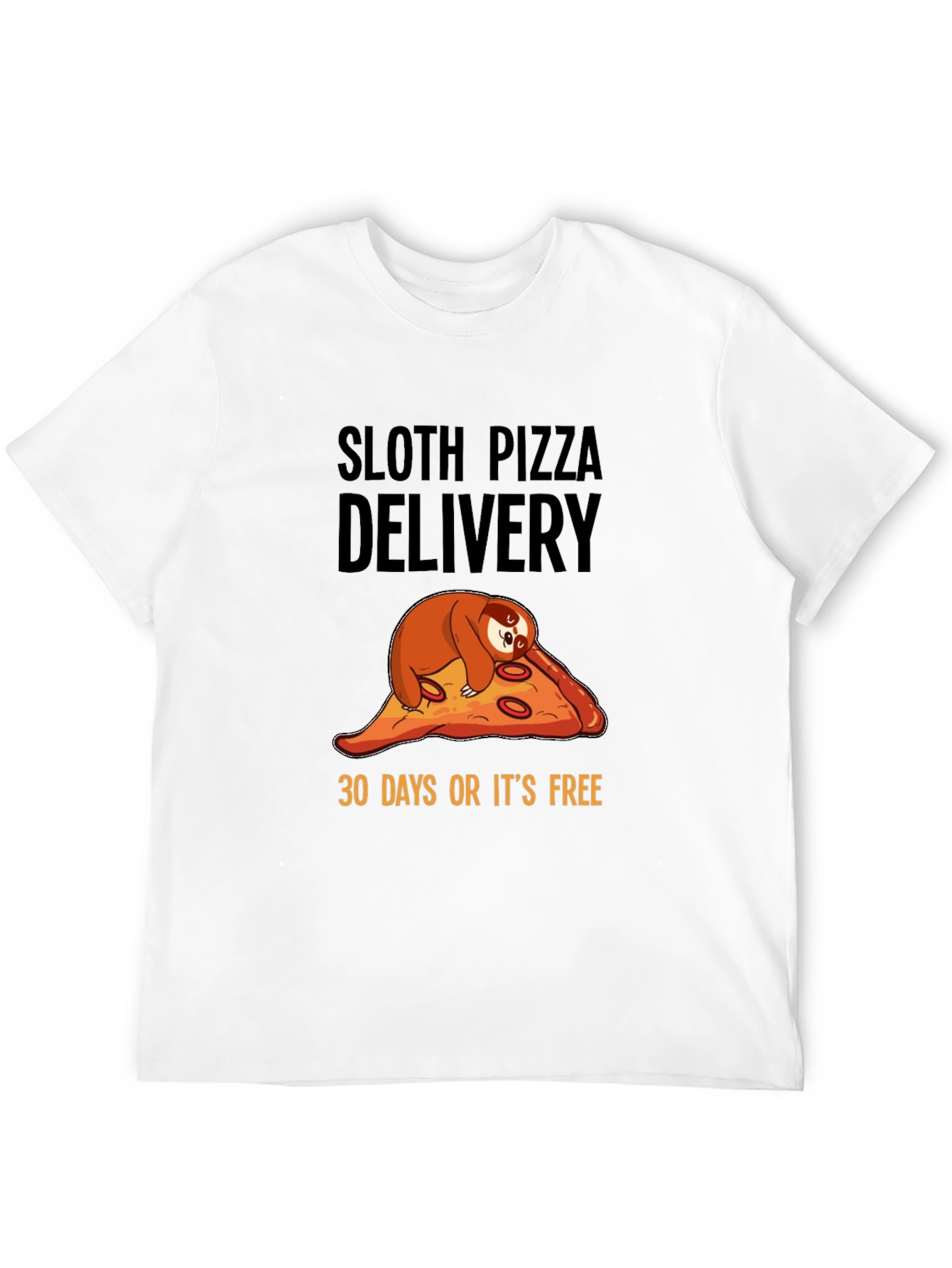 Black Sloth Pizza Delivery T-Shirt - Funny Guarantee view 12