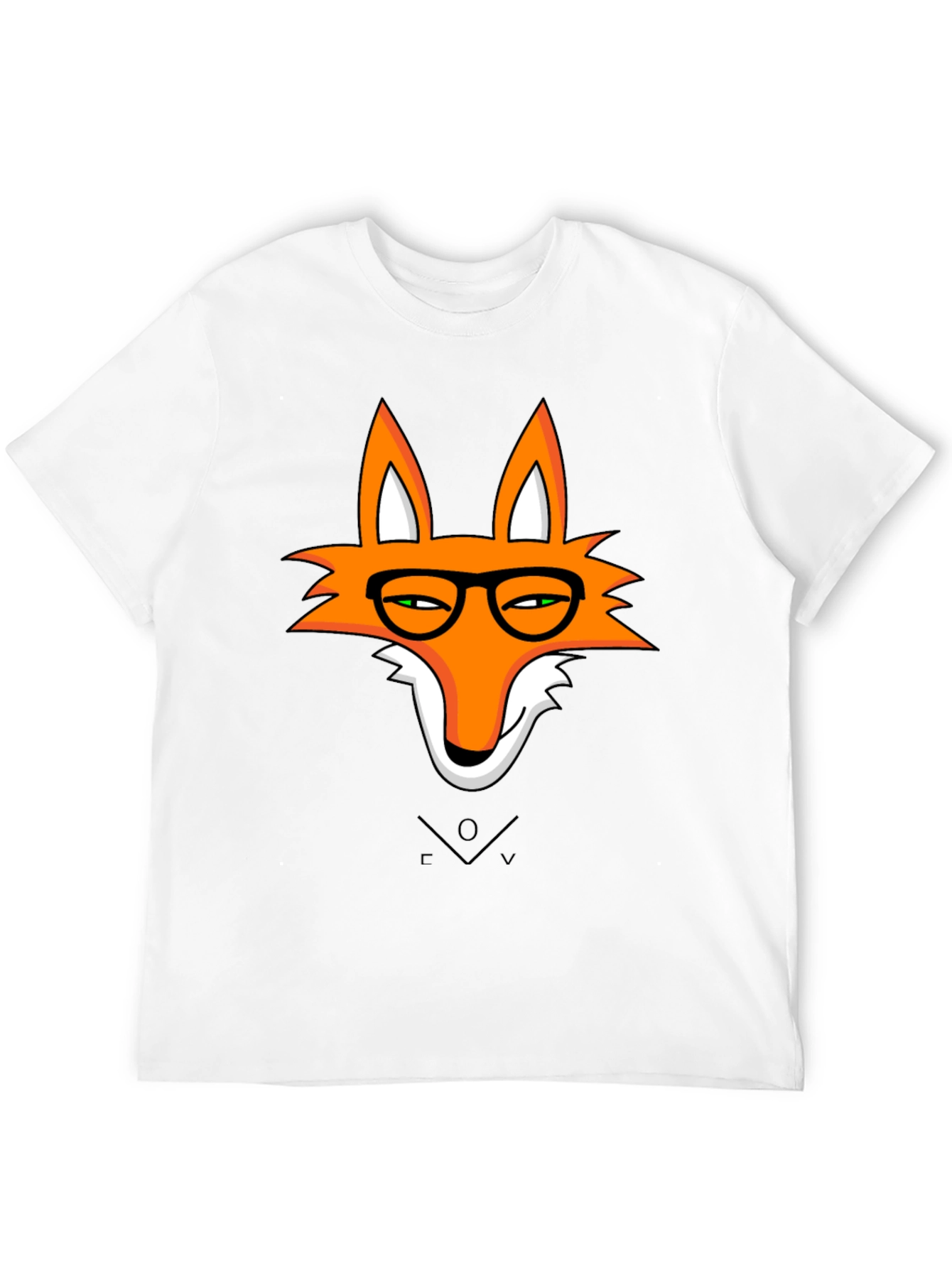 Black Fox With Glasses Graphic T-Shirt view 12