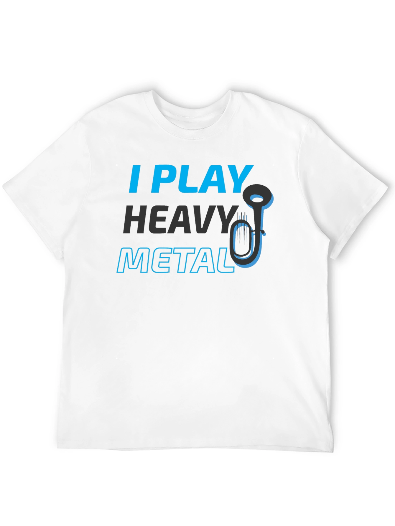 Black I Play Heavy Metal T-Shirt - Funny Musician Tee view 12