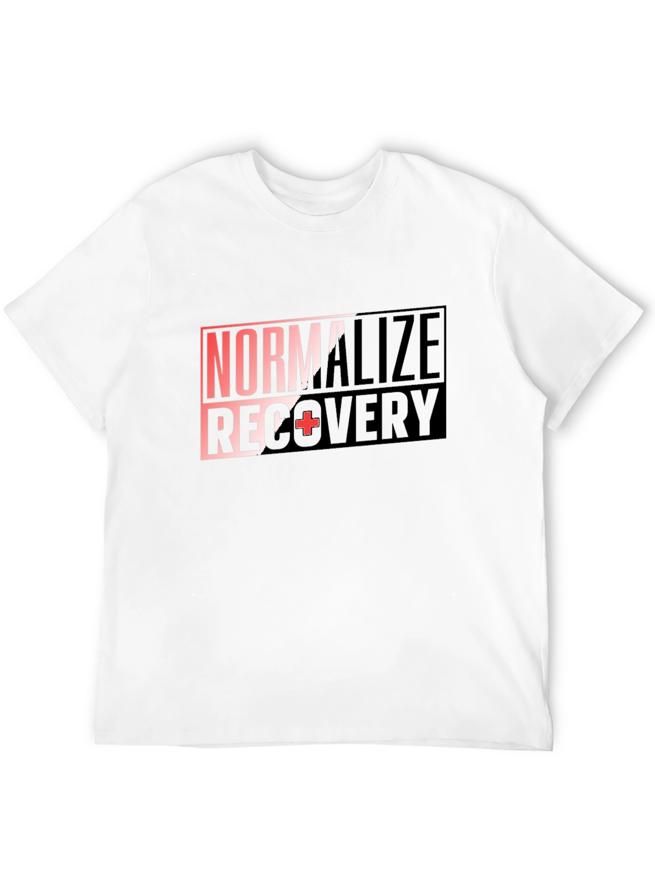 Black Normalize Recovery T-Shirt - Graphic Print Black Tee view 12
