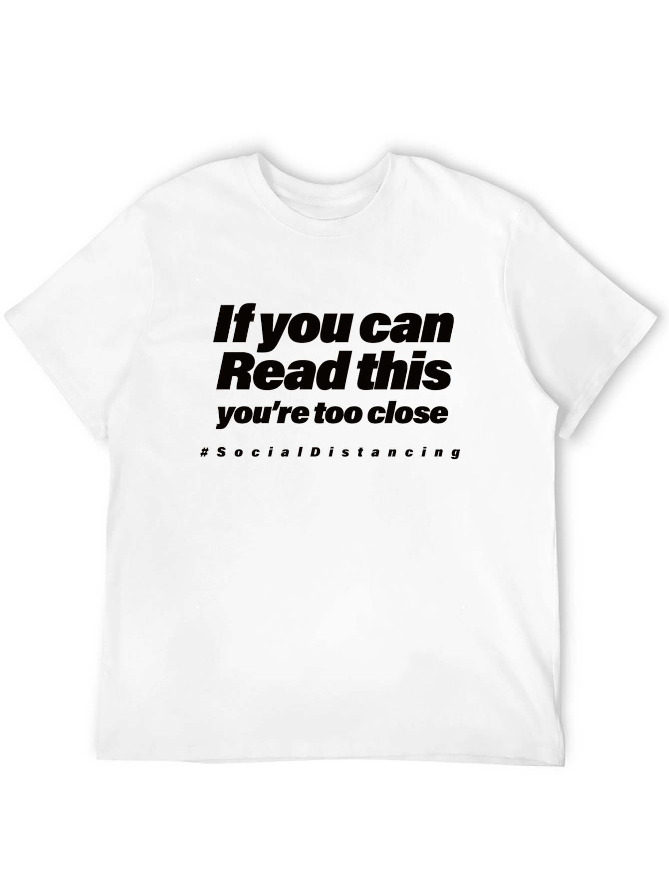 Black Social Distancing Graphic Tee - Black view 12