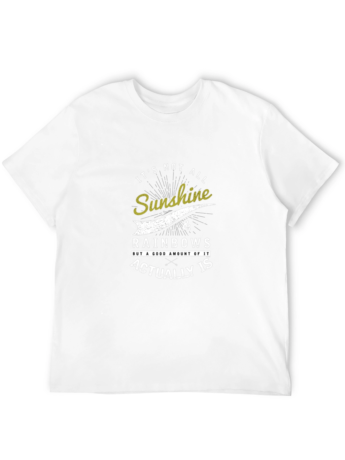 Black Sunshine & Rainbows Graphic T-Shirt - Black view 12
