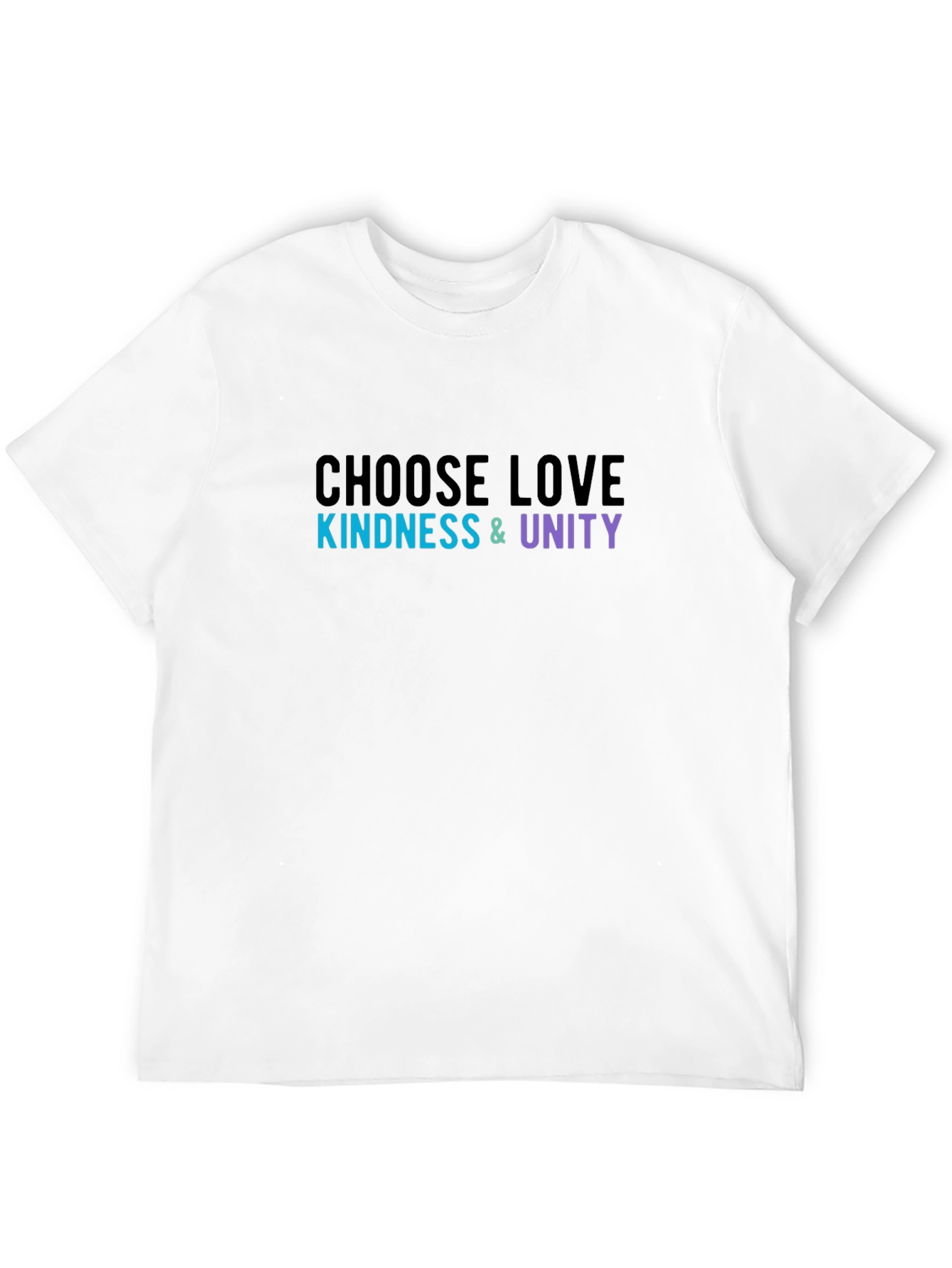 Black Choose Love Kindness Unity T-Shirt view 12
