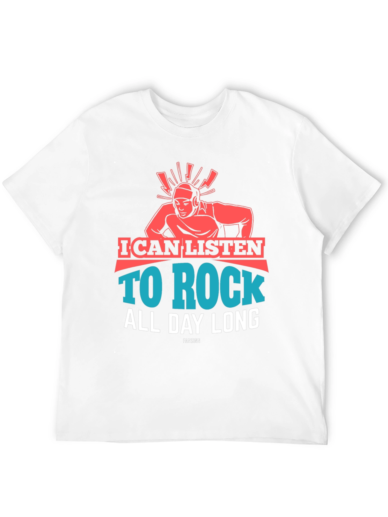 Black Rock Music Lover T-Shirt - I Can Listen All Day Long view 12